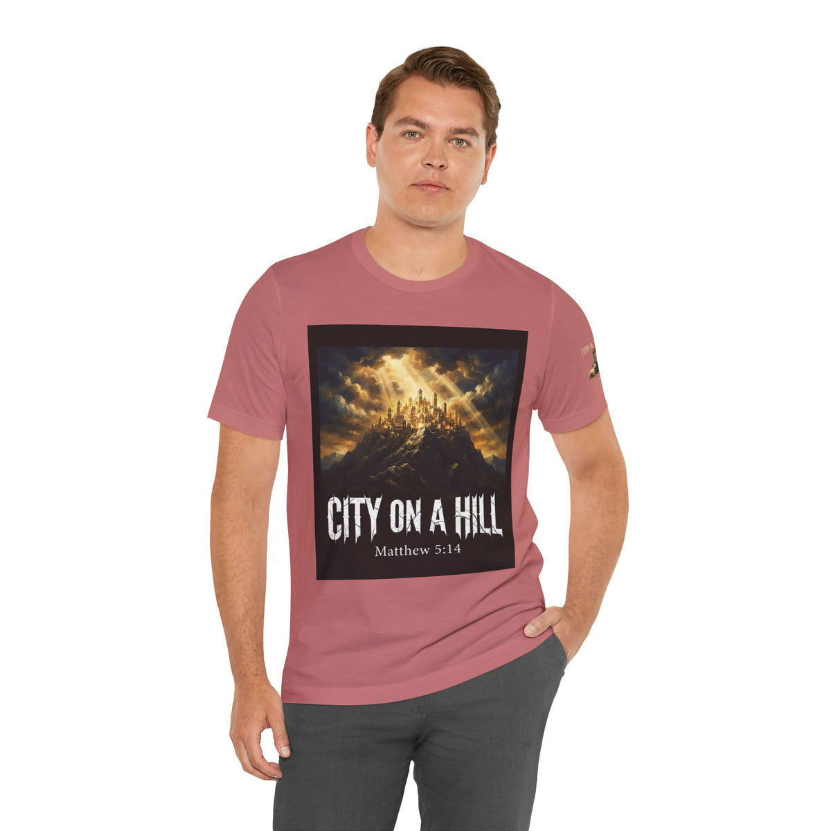 City on a Hill T-Shirt — Matthew 5:14 Christian Faith Tee