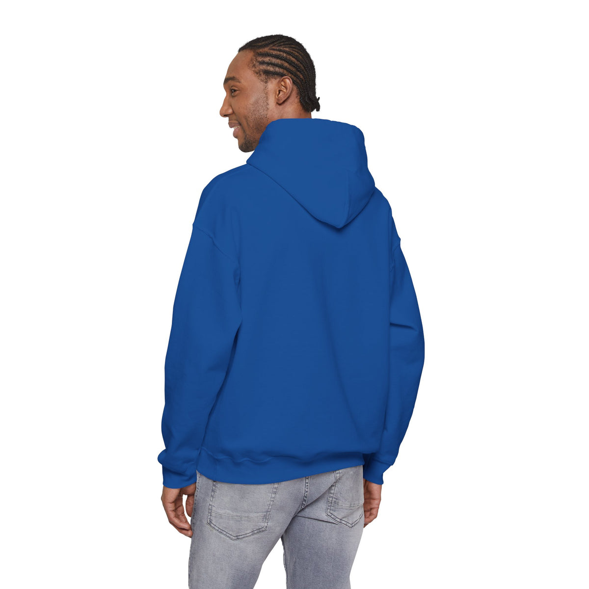 Christian Cross Hoodie - "He Renewed Me" Word Cloud Faith Sweatshirt