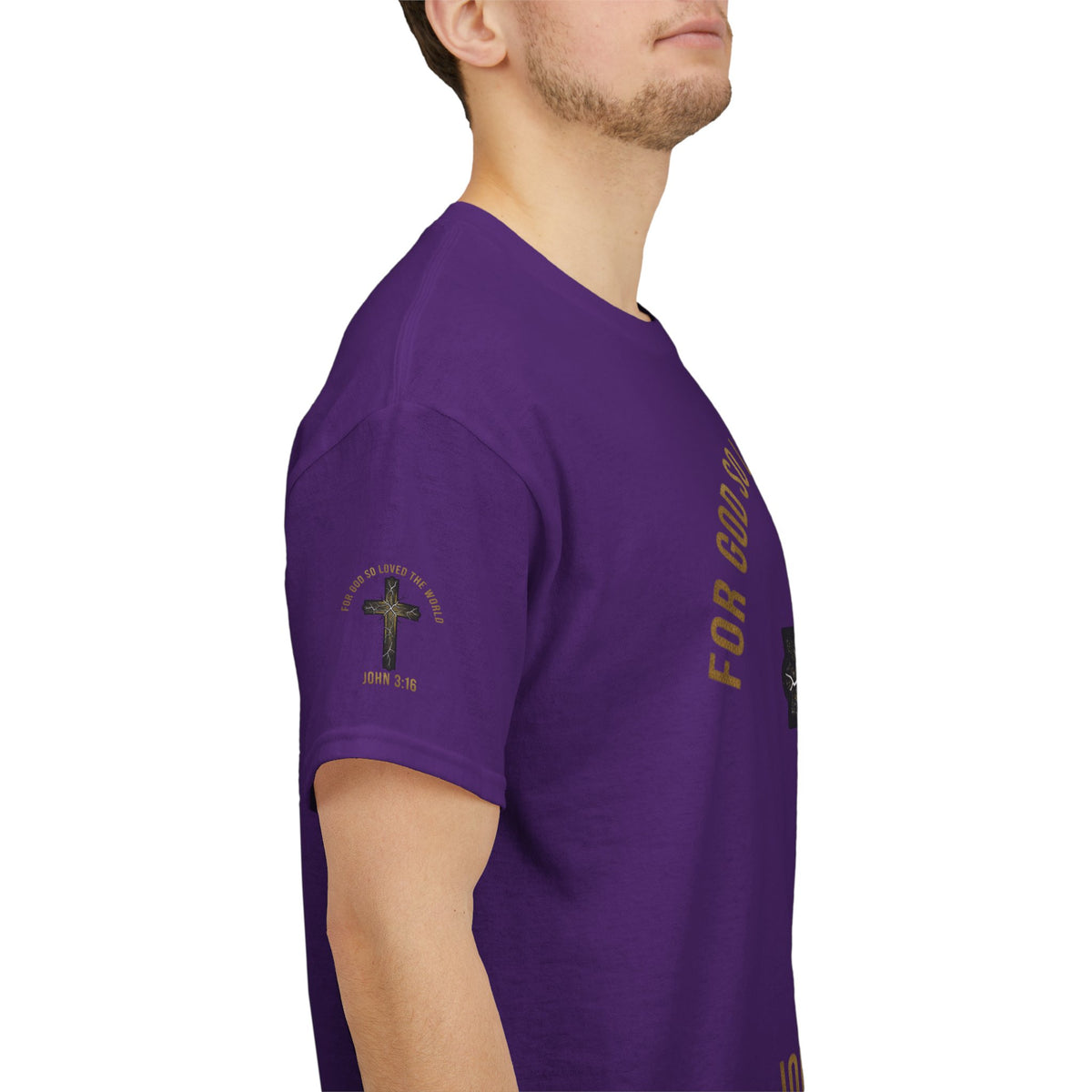 John 3:16 Cross T-Shirt — "For God So Loved the World" Christian Tee