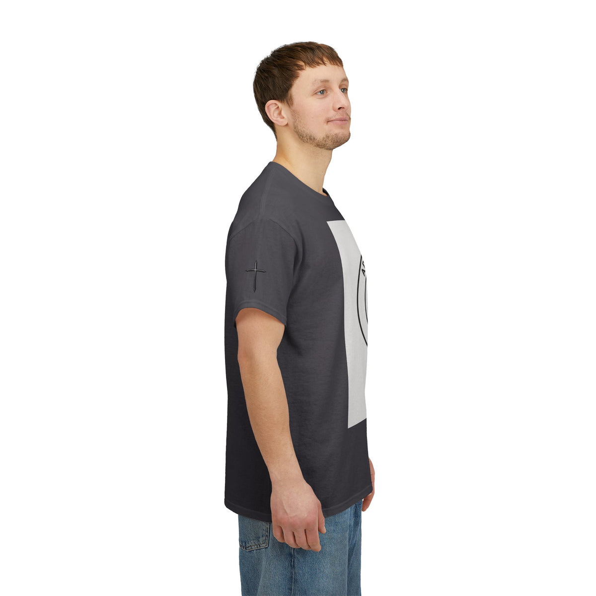 Christian Son & Heir T-Shirt — 'Adopted by Grace' Faith Tee with Jesus Prayer Design