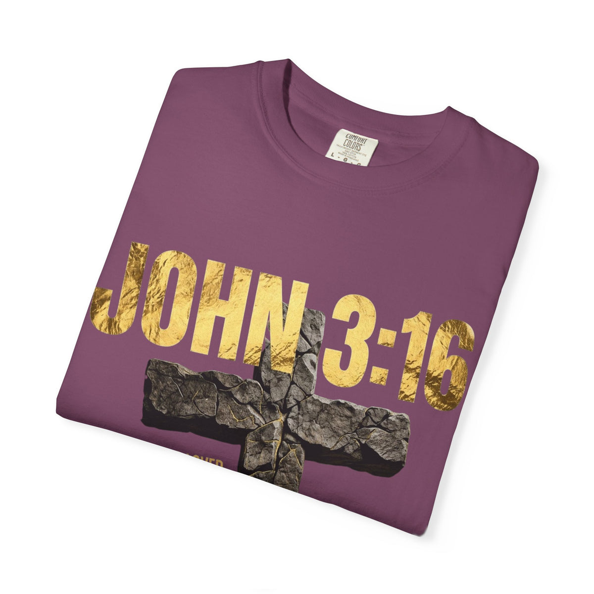 John 3:16 Cross T-Shirt — Christian Faith Scripture Tee