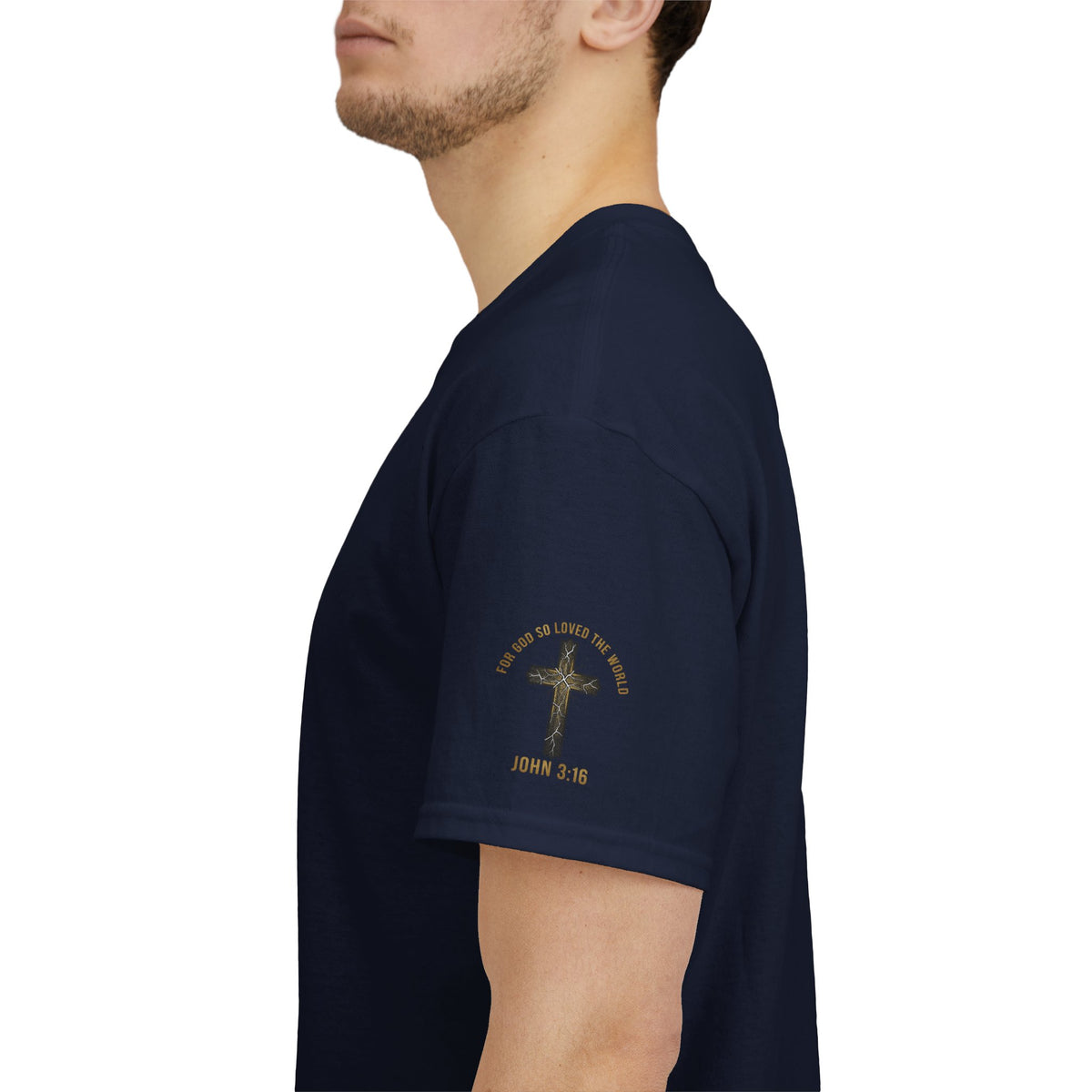John 3:16 Cross T-Shirt — "For God So Loved the World" Christian Tee