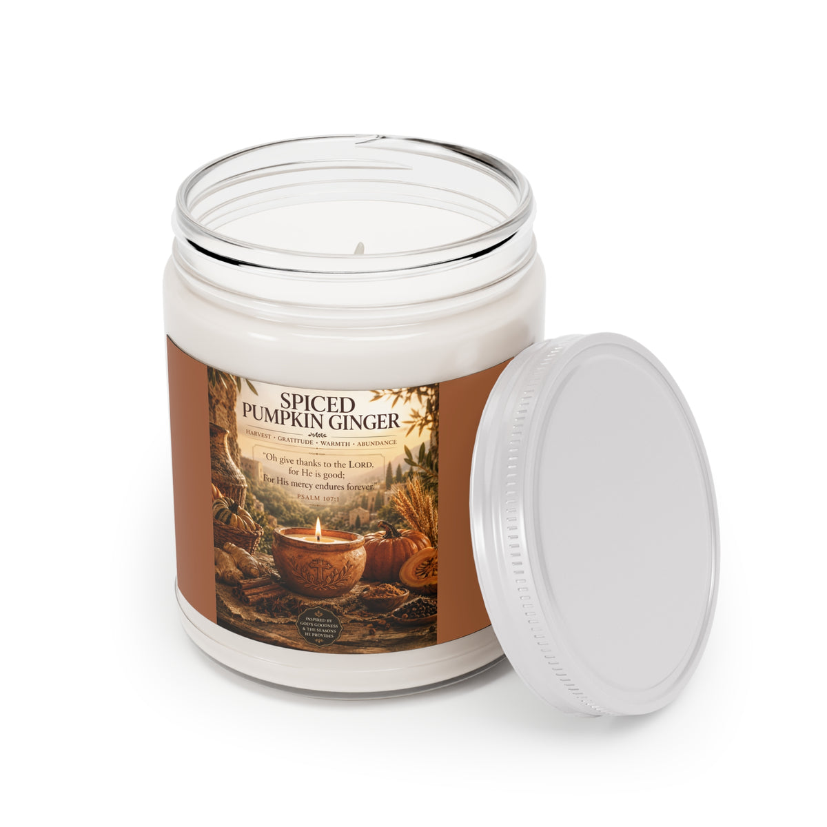 Spiced Pumpkin Ginger Soy Candle — 9oz Scented Jar