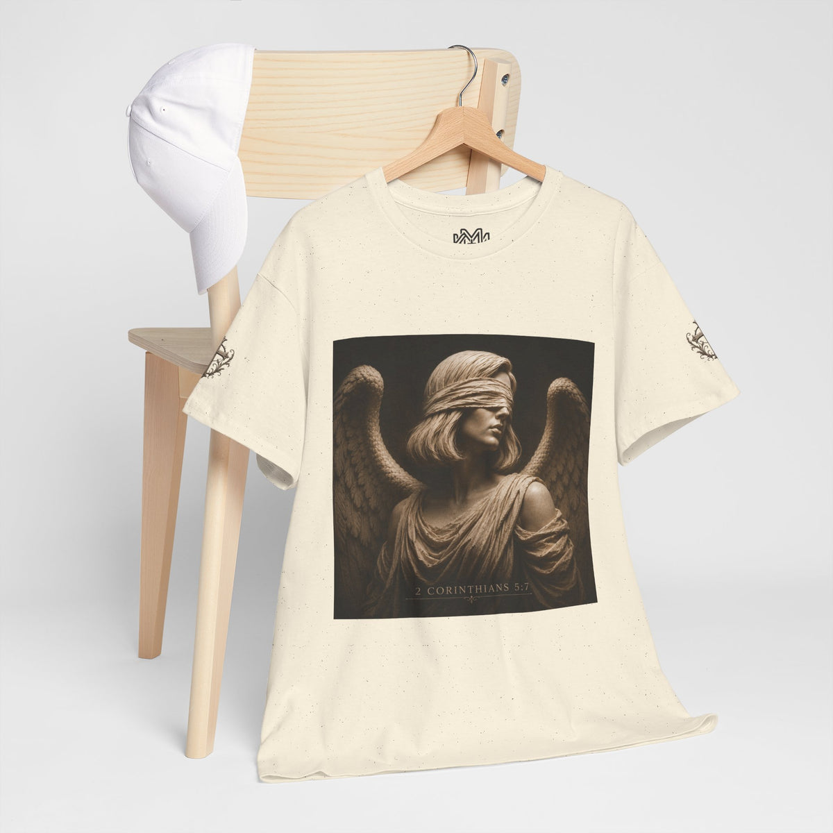 Angel Graphic Tee — "Walk by Faith, Not by Sight" Inspirational T‑Shirt
