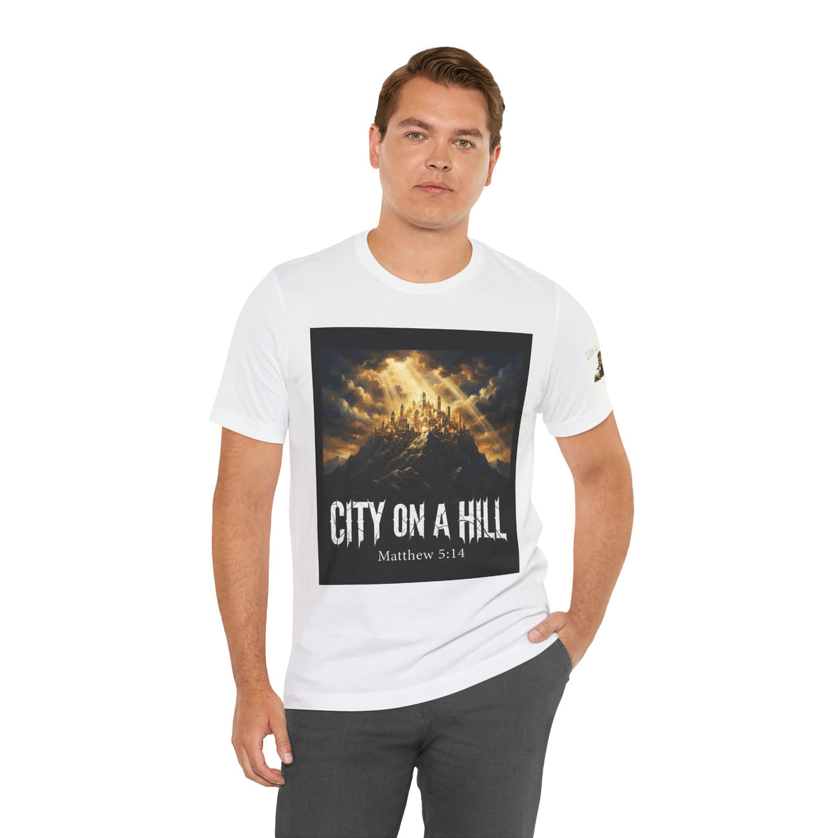 City on a Hill T-Shirt — Matthew 5:14 Christian Faith Tee