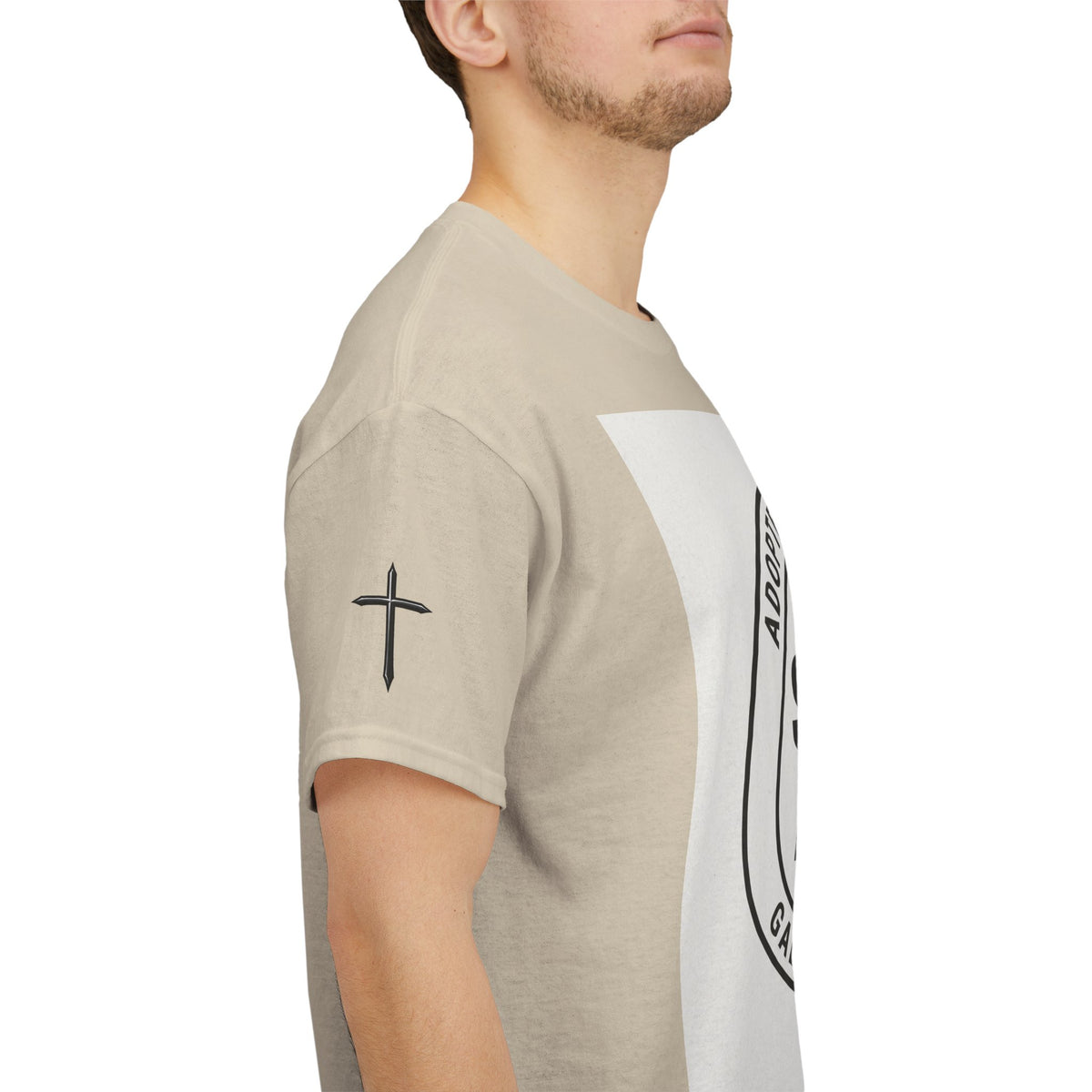 Christian Son & Heir T-Shirt — 'Adopted by Grace' Faith Tee with Jesus Prayer Design