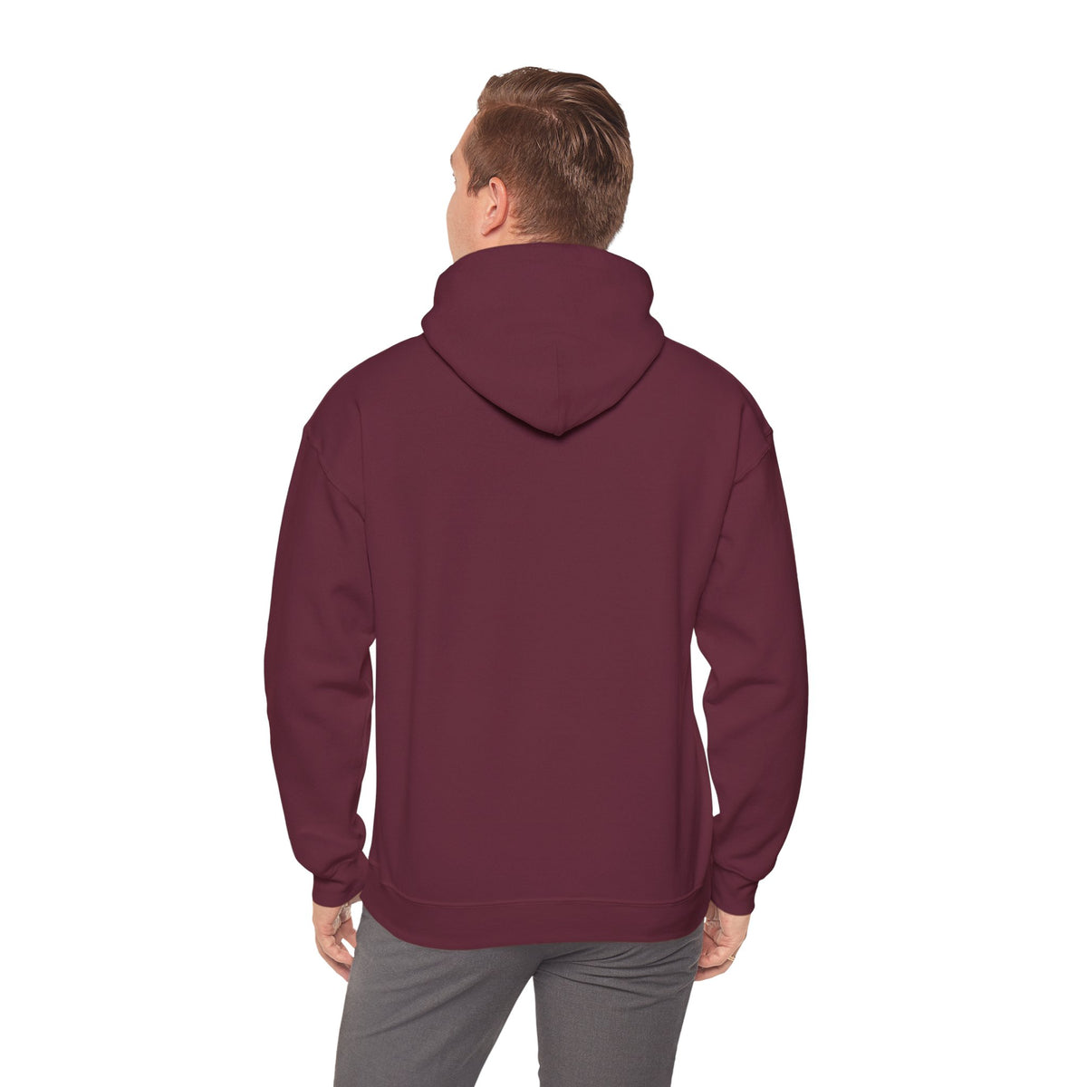Christian Cross Hoodie - "He Renewed Me" Word Cloud Faith Sweatshirt