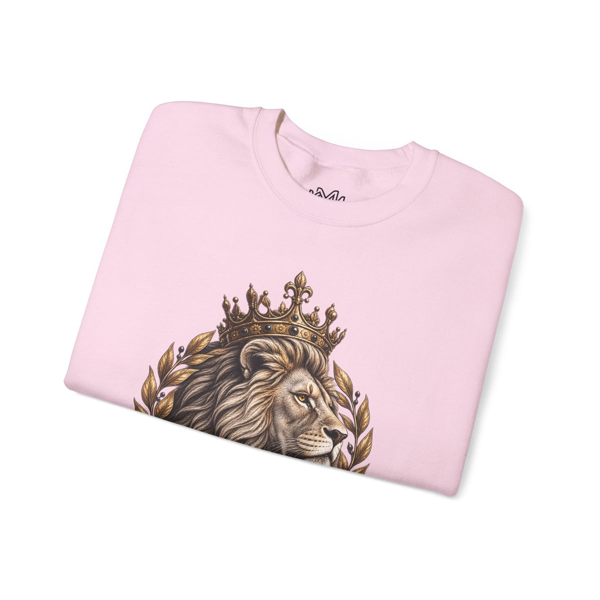 Strength Lion Crewneck Sweatshirt — Psalm 28:7 Inspirational Pullover