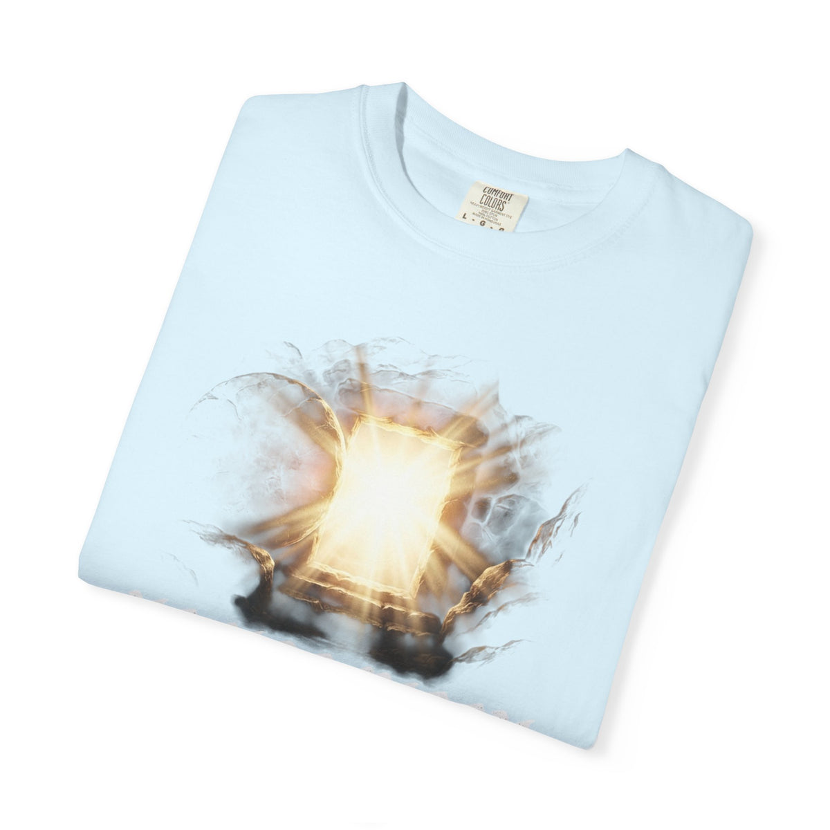 Angel Gateway T-Shirt — Fiery Winged Guardian Graphic Tee