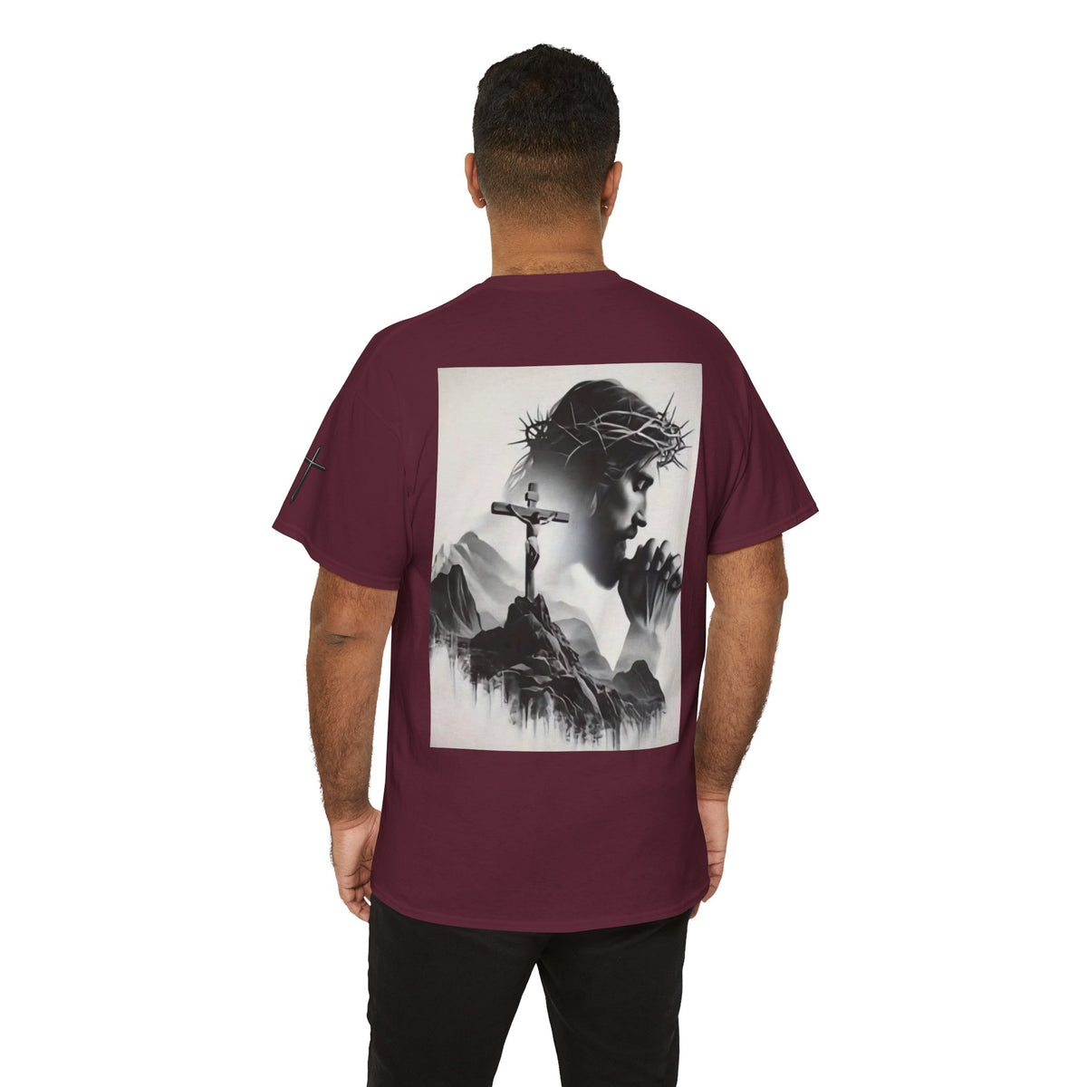 Christian Son & Heir T-Shirt — 'Adopted by Grace' Faith Tee with Jesus Prayer Design