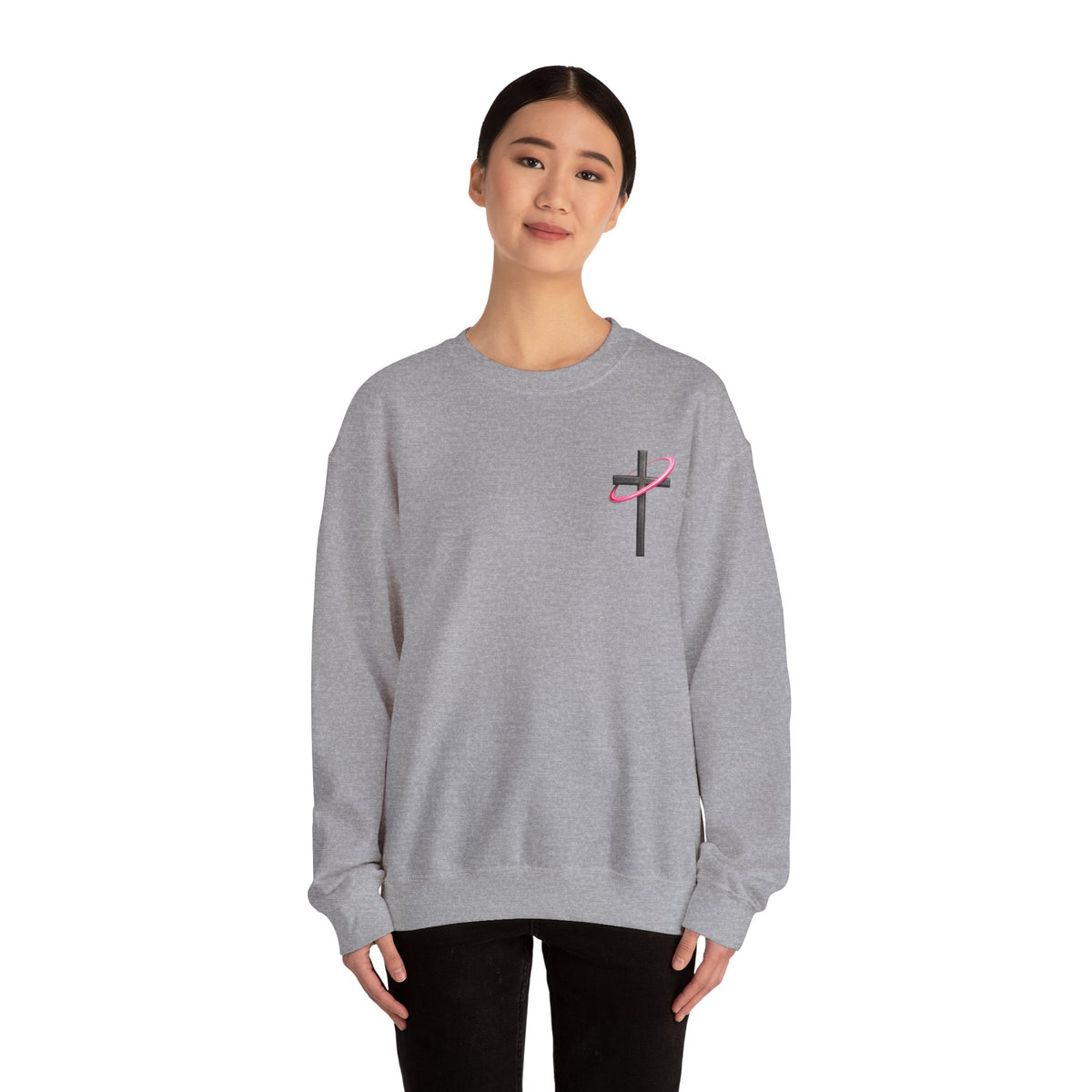 Christian Crewneck Sweatshirt — “With God All Things Are Possible” Inspirational Pullover