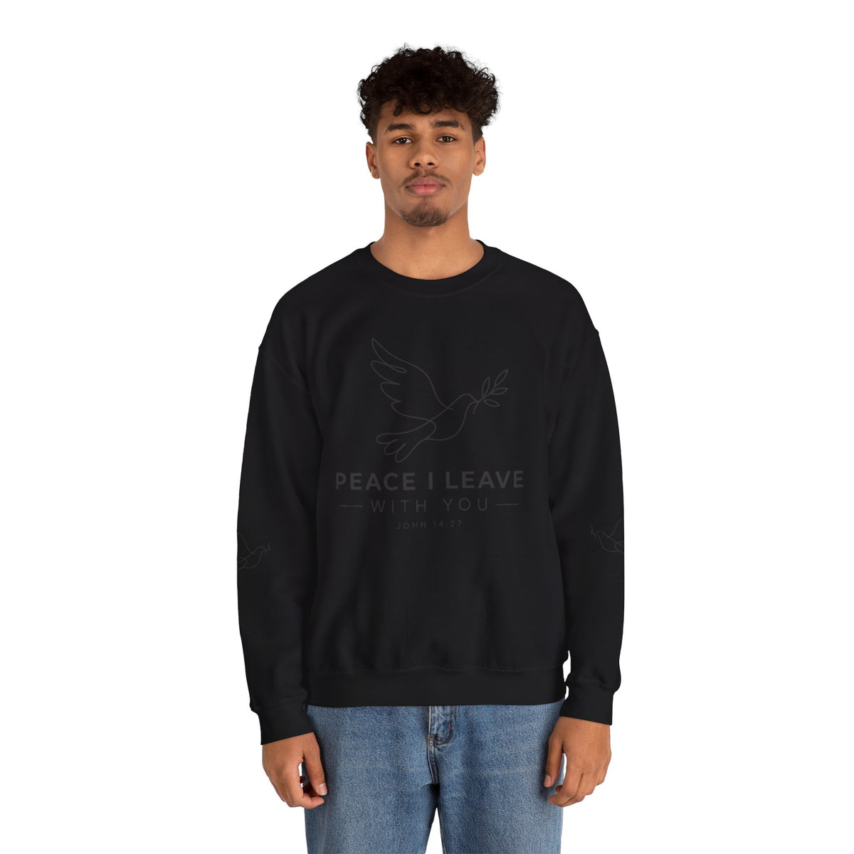 Peace I Leave Crewneck Sweatshirt — Dove & John 14:27 Inspirational Sweatshirt