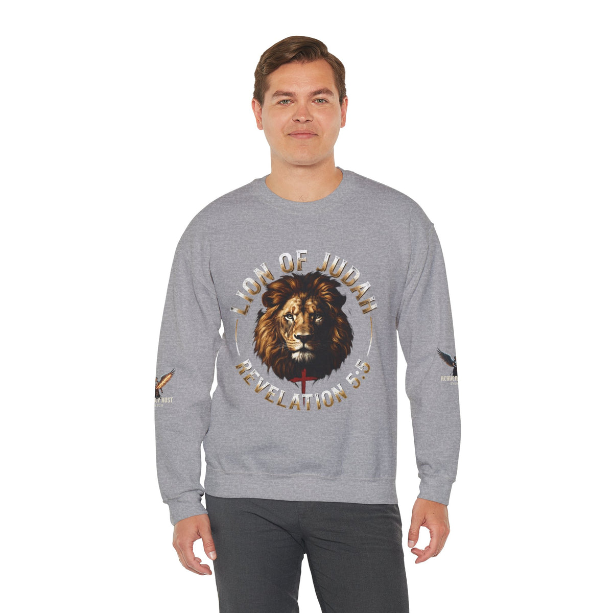 Lion of Judah Sweatshirt – "Revelation 5:5" Christian Crewneck