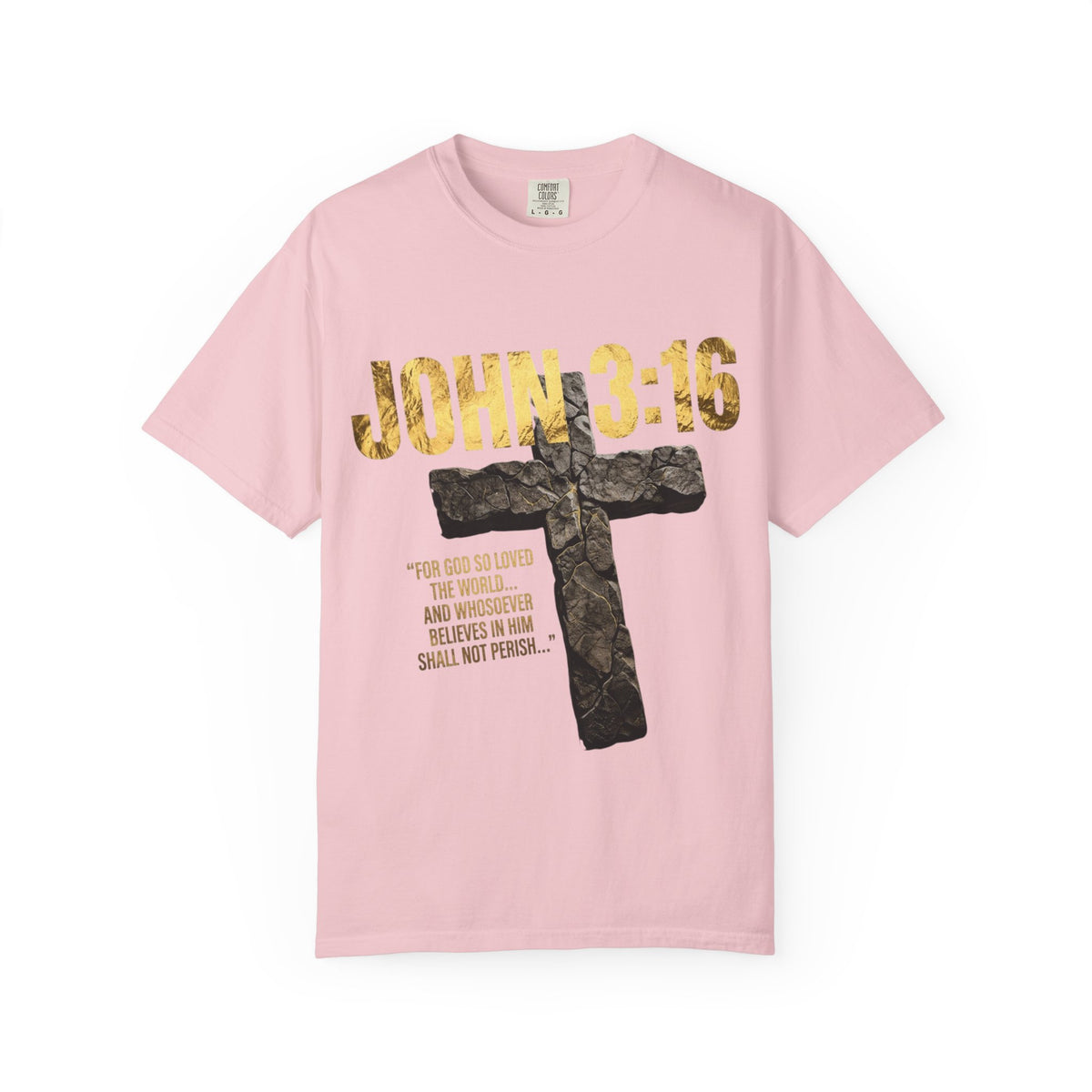 John 3:16 Cross T-Shirt — Christian Faith Scripture Tee