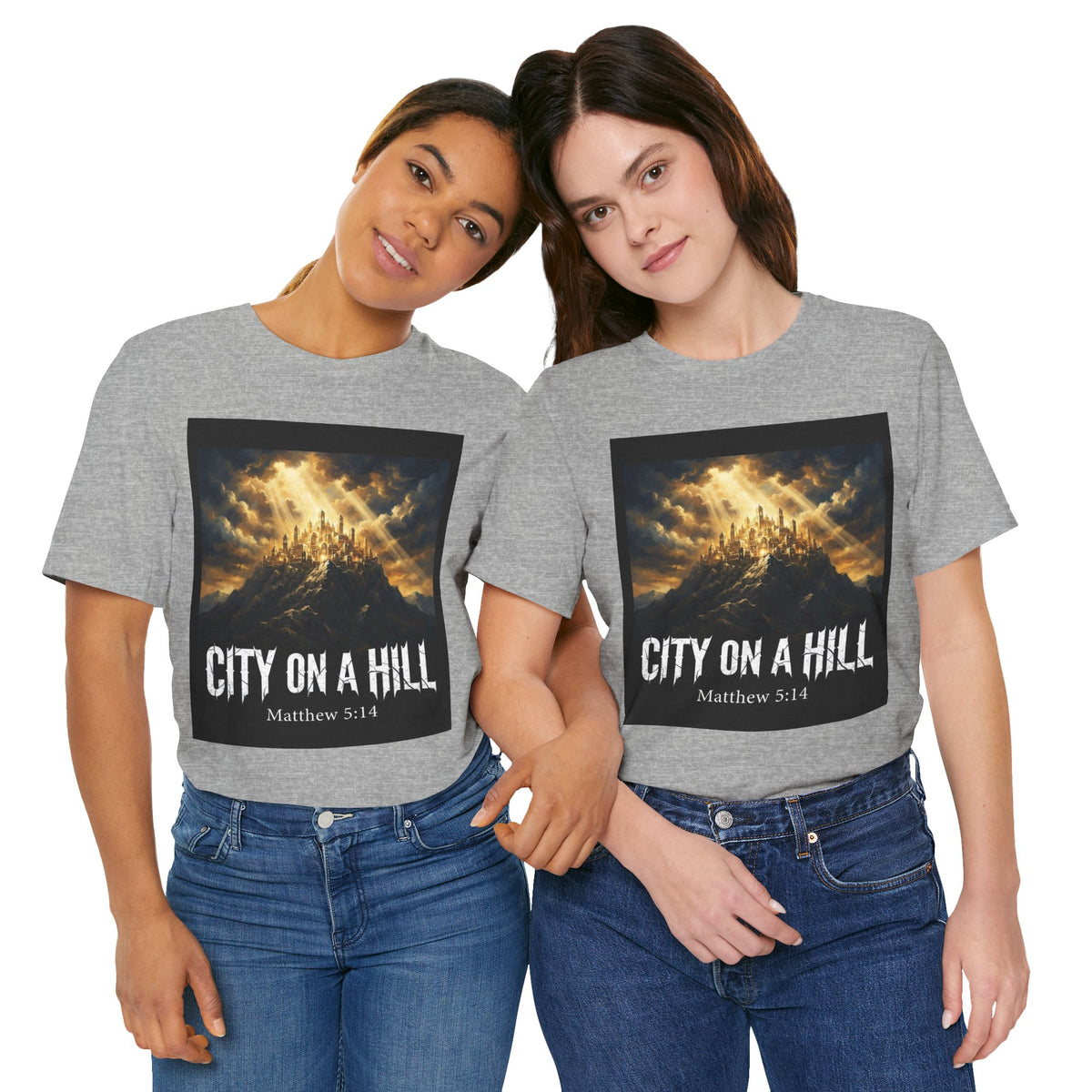 City on a Hill T-Shirt — Matthew 5:14 Christian Faith Tee