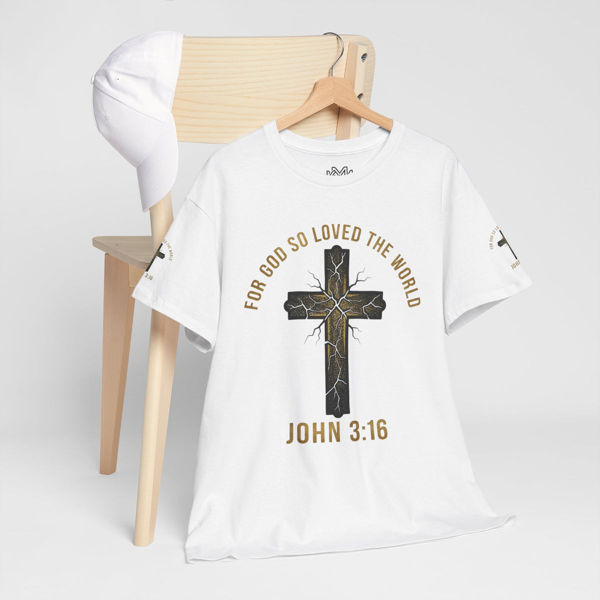 John 3:16 Cross T-Shirt — "For God So Loved the World" Christian Tee