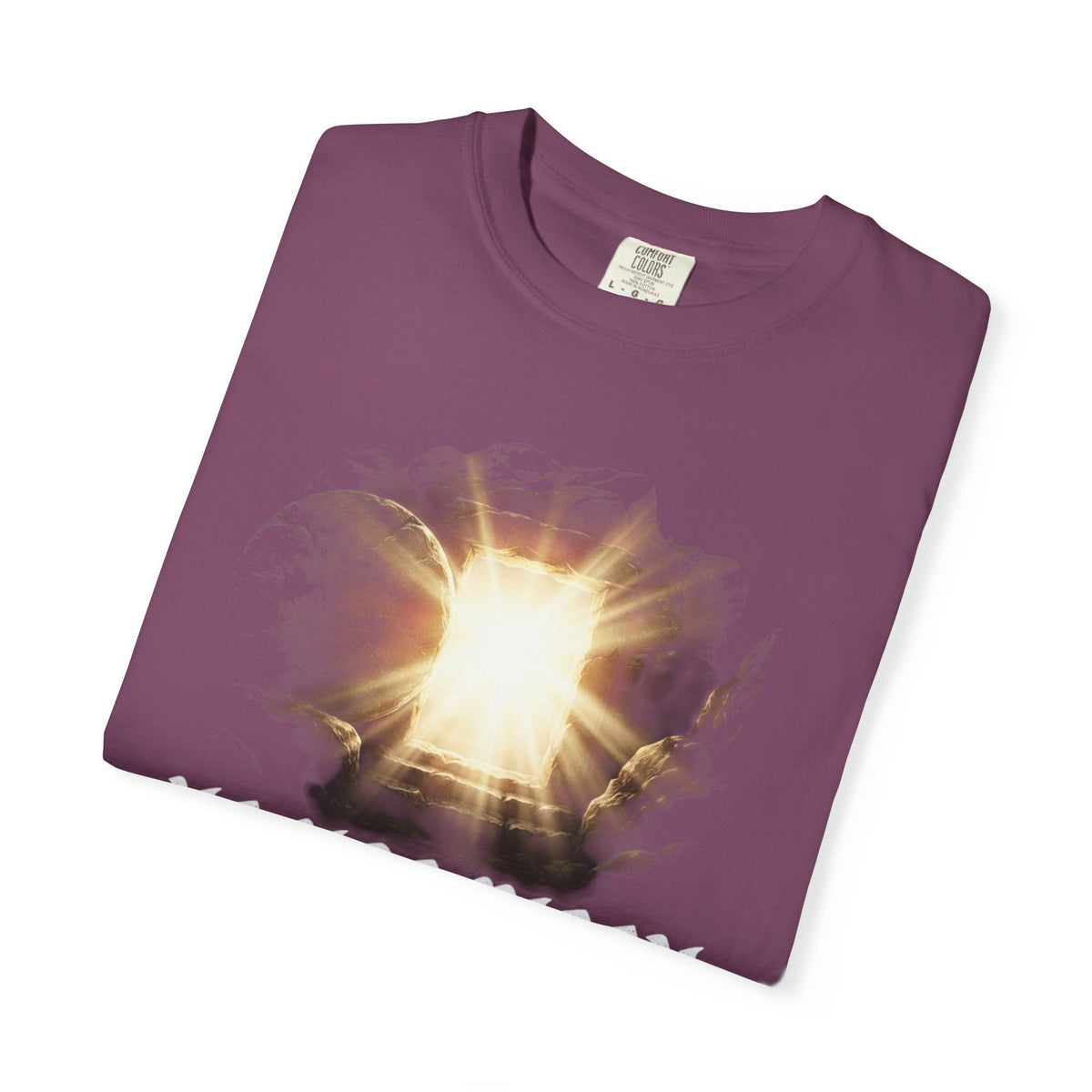 Angel Gateway T-Shirt — Fiery Winged Guardian Graphic Tee