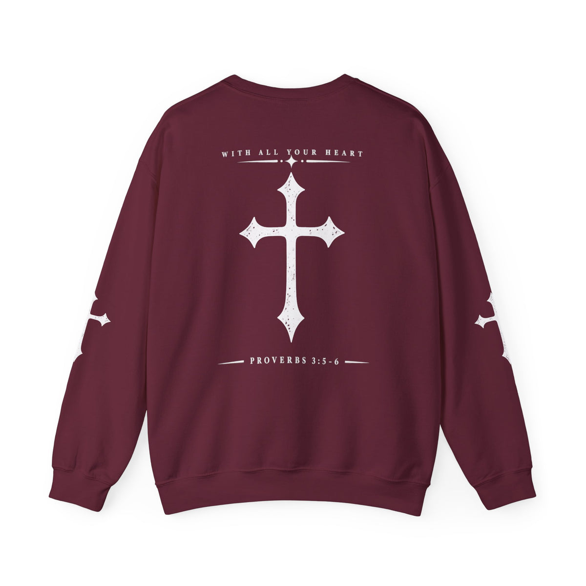 Trust in the Lord Crewneck Sweatshirt — Proverbs 3:5-6 Christian Pullover