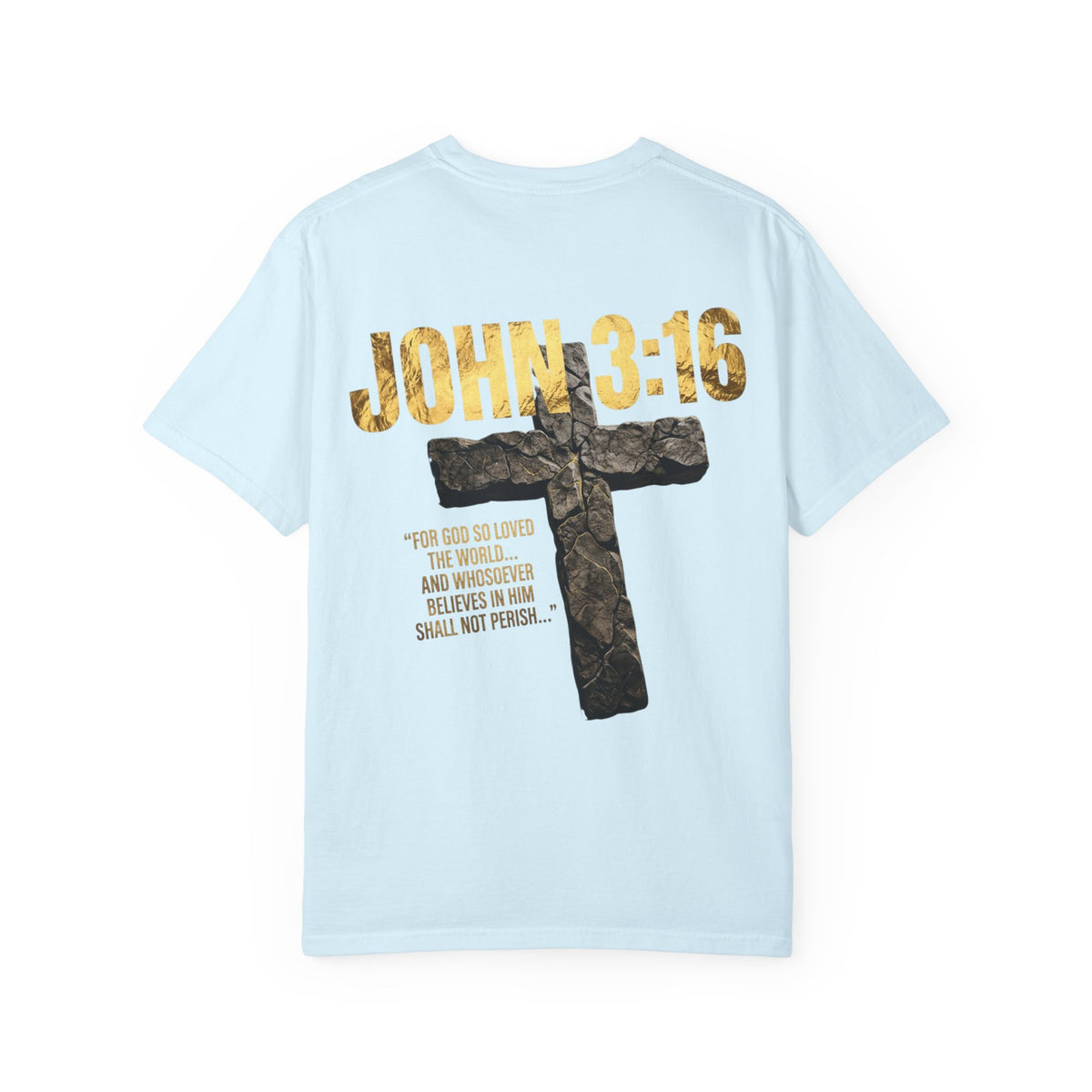 John 3:16 Cross T-Shirt — Christian Faith Scripture Tee