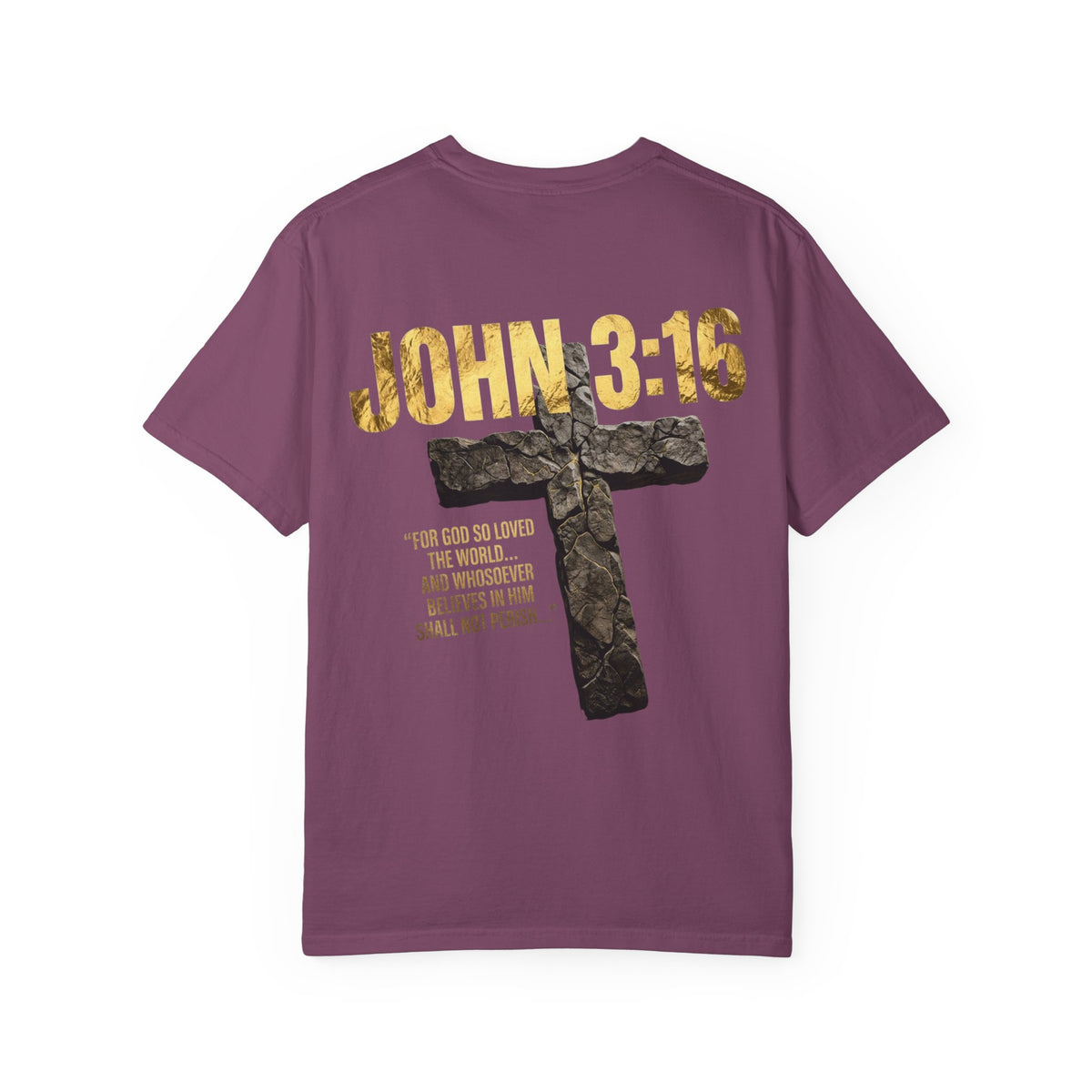 John 3:16 Cross T-Shirt — Christian Faith Scripture Tee