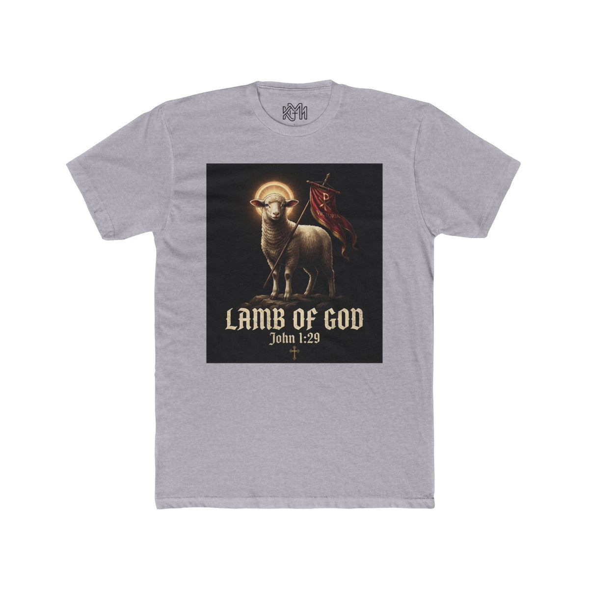 Lamb of God Tee — 'John 1:29' Religious Christian T-Shirt with INRI Cross Back