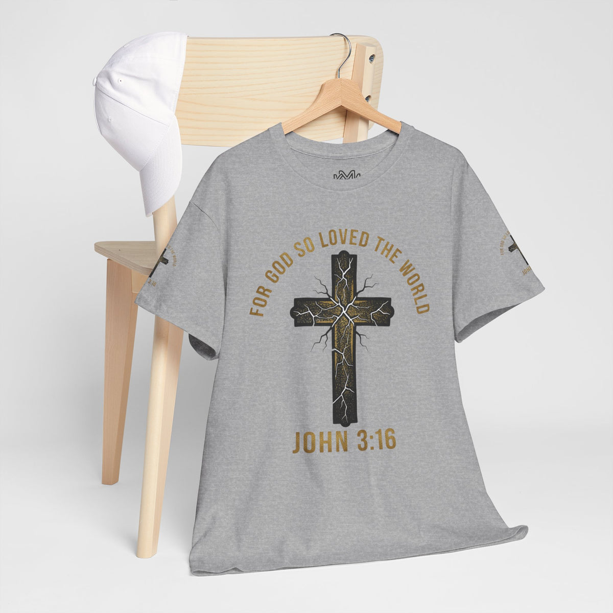 John 3:16 Cross T-Shirt — "For God So Loved the World" Christian Tee