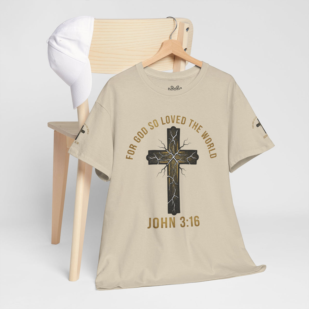 John 3:16 Cross T-Shirt — "For God So Loved the World" Christian Tee