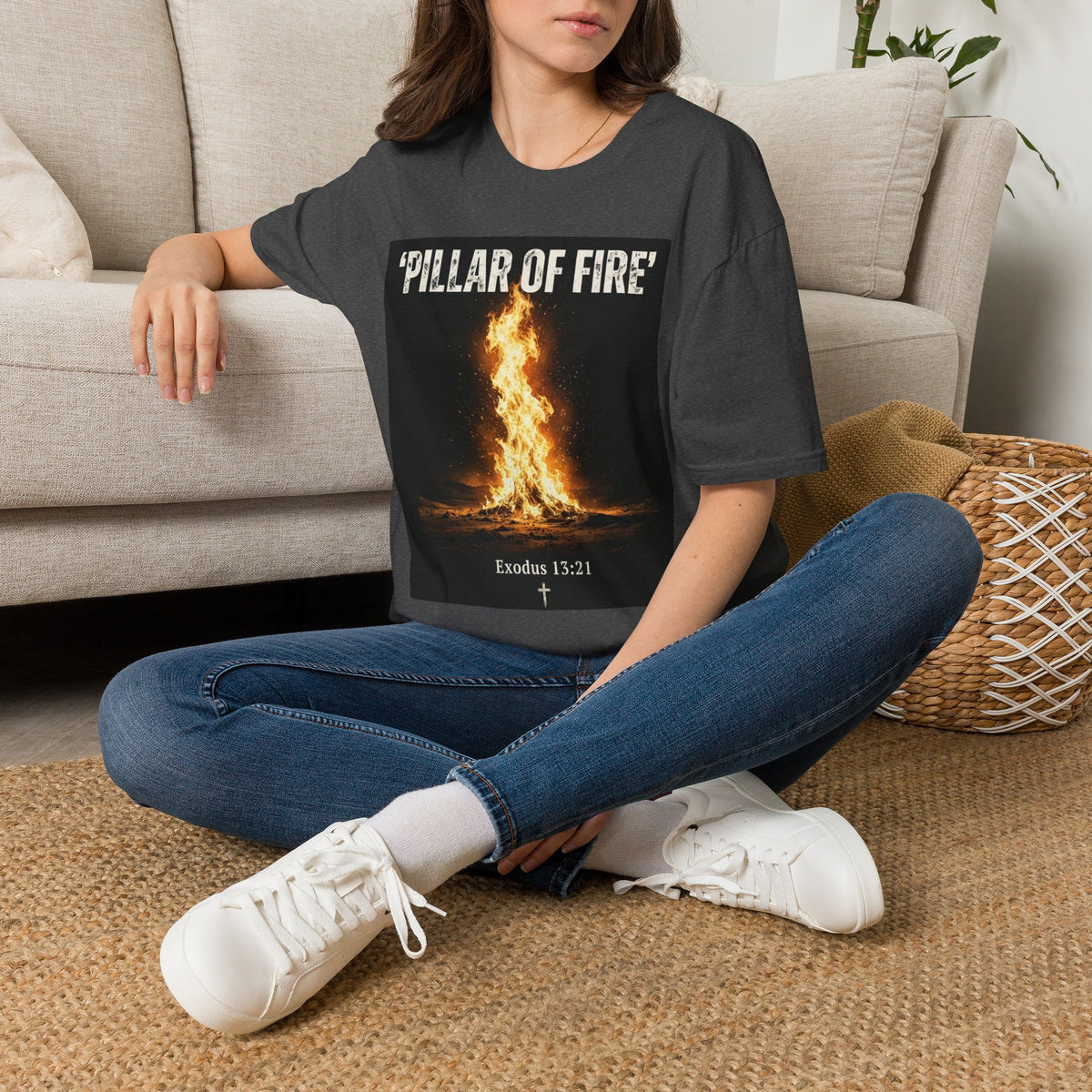 Pillar of Fire T‑Shirt — Biblical Exodus 13:21 Inspirational Faith Tee