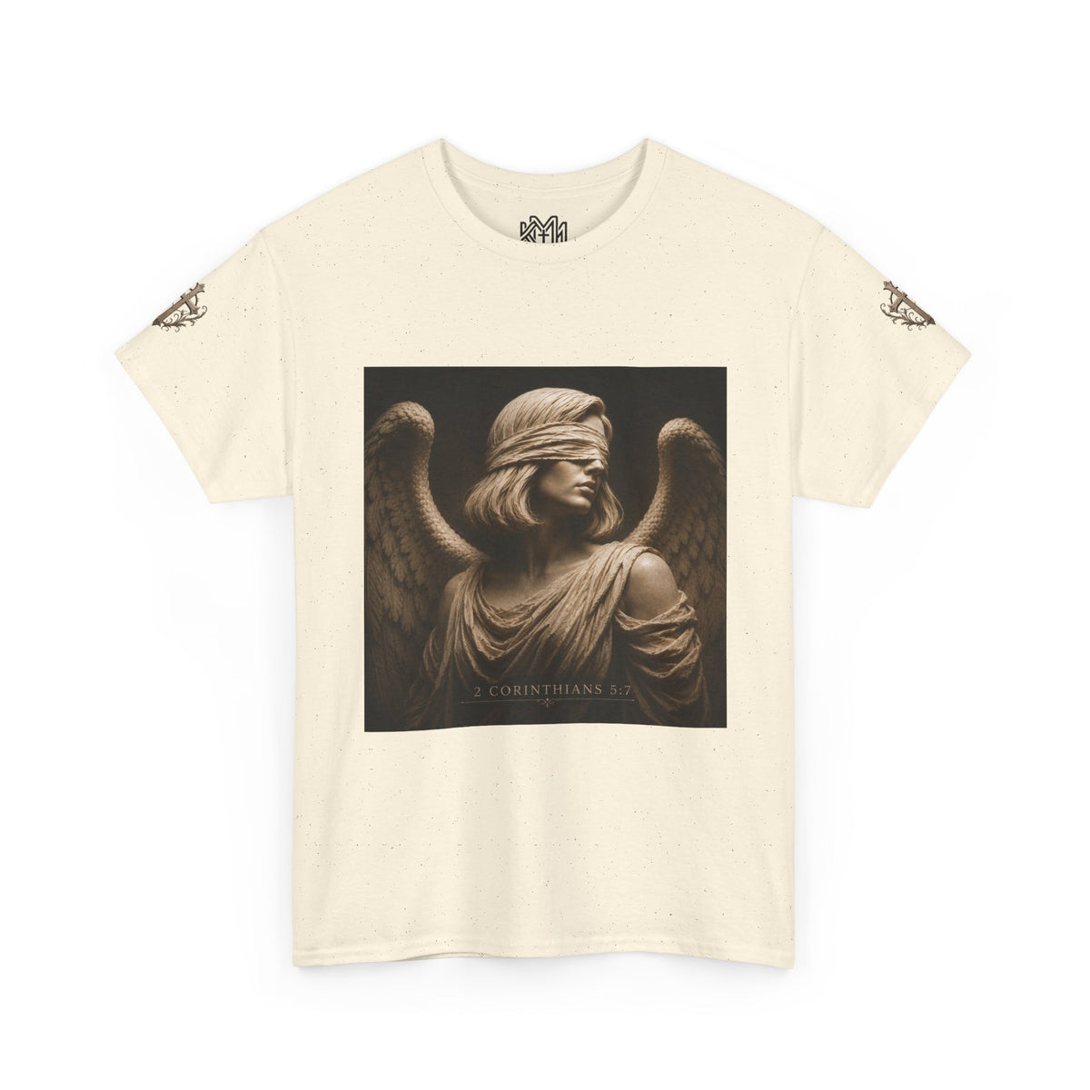 Angel Graphic Tee — "Walk by Faith, Not by Sight" Inspirational T‑Shirt