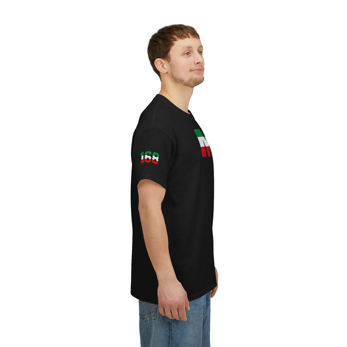 MINAB - Flag Graphic Tee — '168' Back Number Casual T‑Shirt