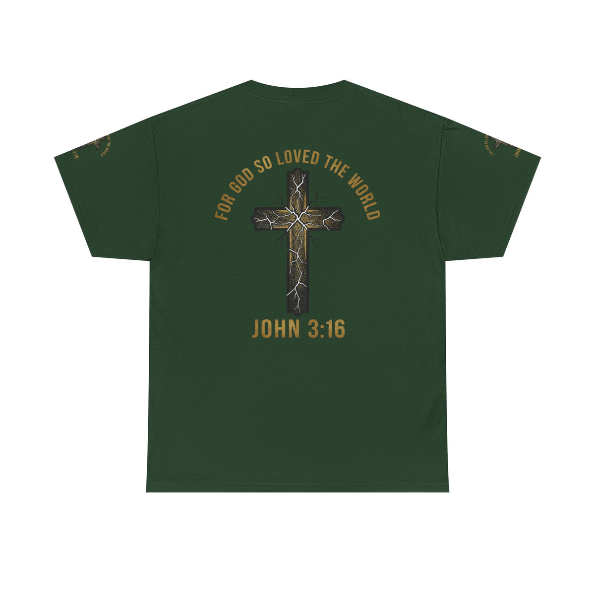 John 3:16 Cross T-Shirt — "For God So Loved the World" Christian Tee