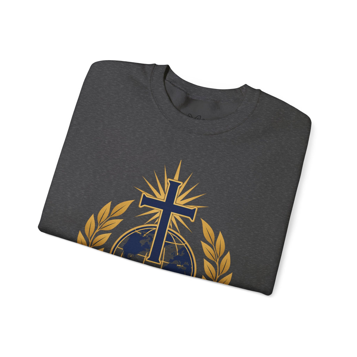 Great Commission Crewneck Sweatshirt — Christian Cross Globe Design