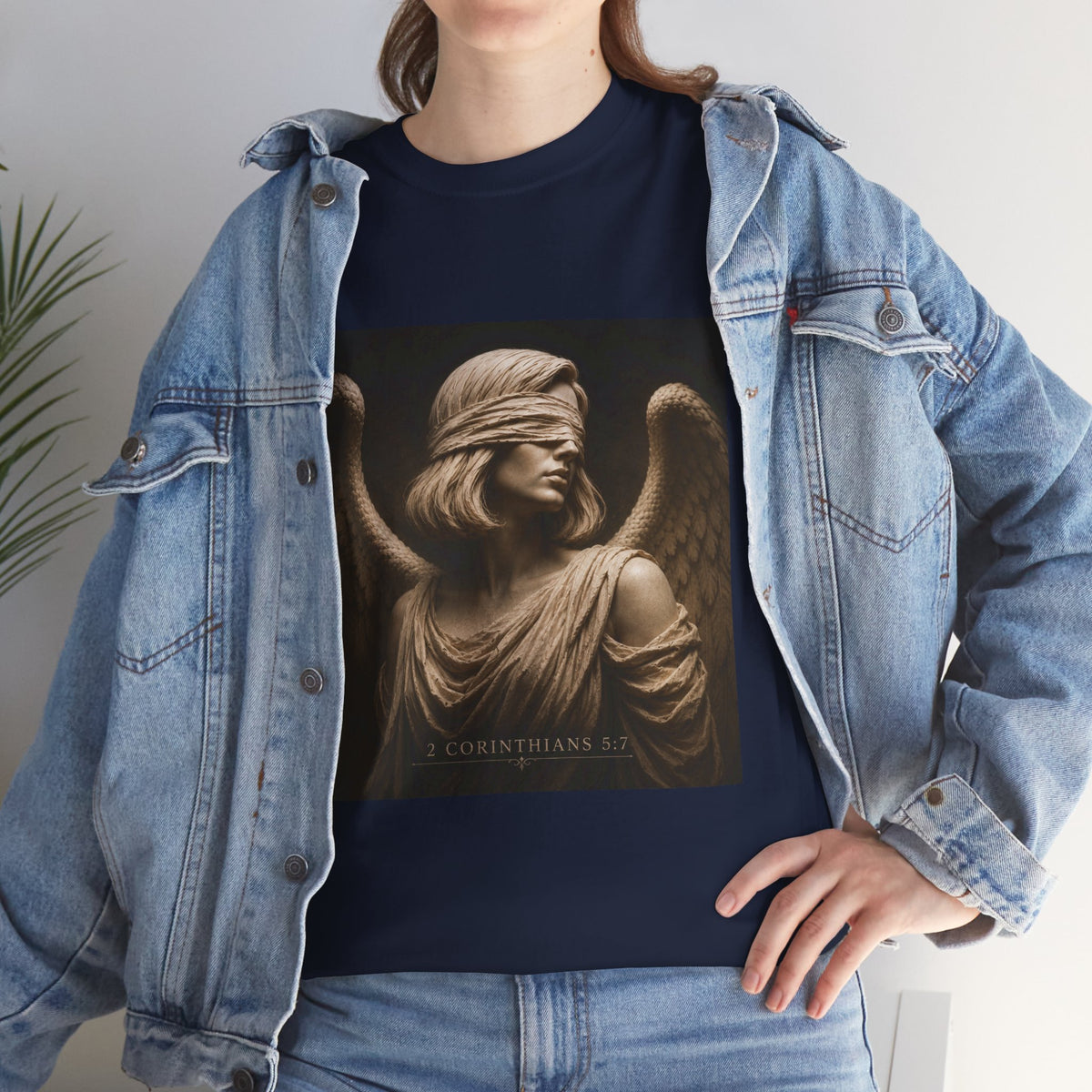 Angel Graphic Tee — "Walk by Faith, Not by Sight" Inspirational T‑Shirt
