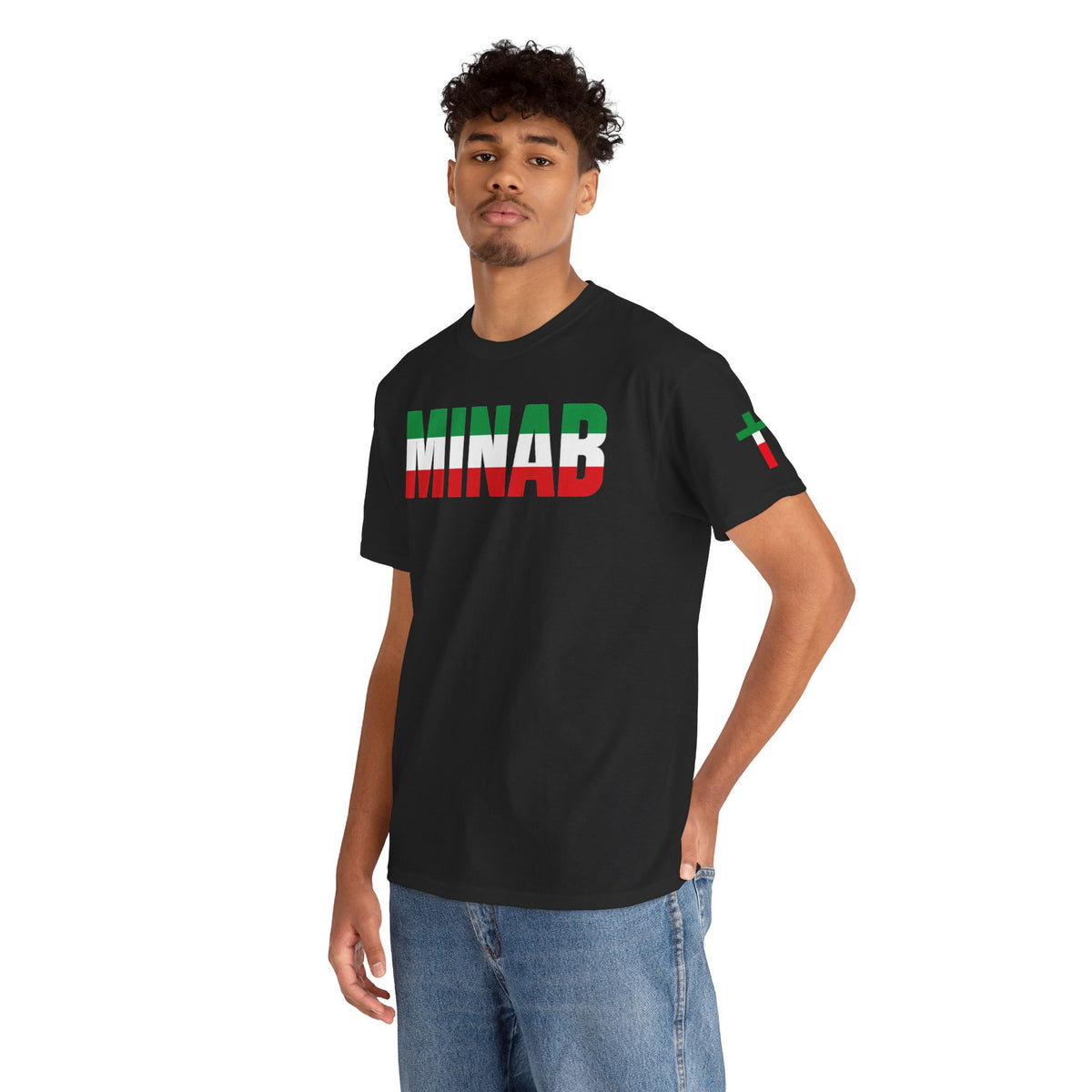 MINAB - Flag Graphic Tee — '168' Back Number Casual T‑Shirt