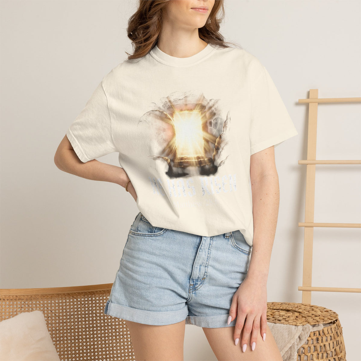 Angel Gateway T-Shirt — Fiery Winged Guardian Graphic Tee