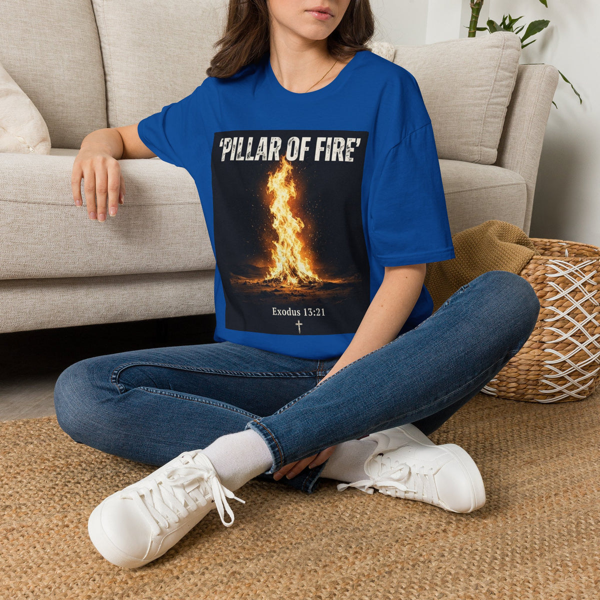 Pillar of Fire T‑Shirt — Biblical Exodus 13:21 Inspirational Faith Tee