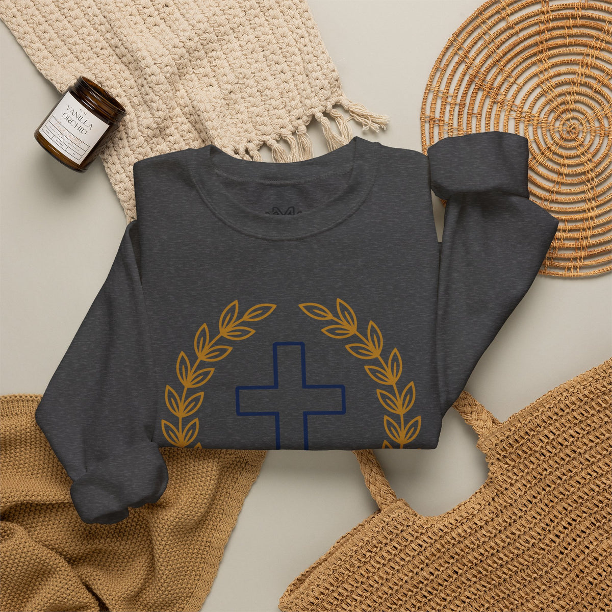 Agape Cross Crewneck Sweatshirt — Christian Faith Pullover