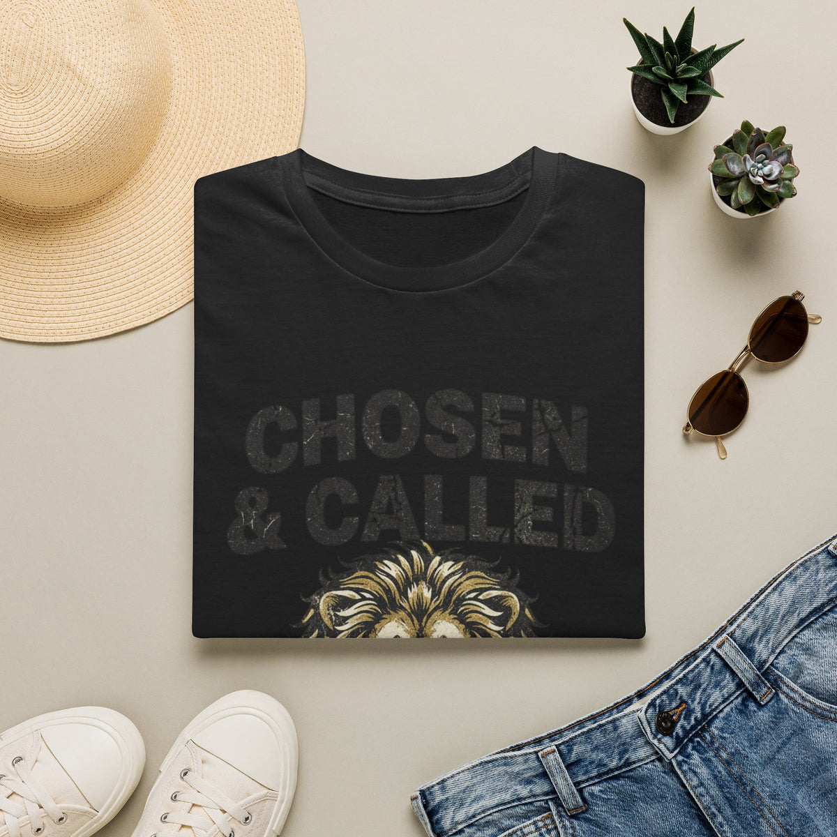 Chosen & Called Lion T-Shirt — Inspirational Christian Faith Tee