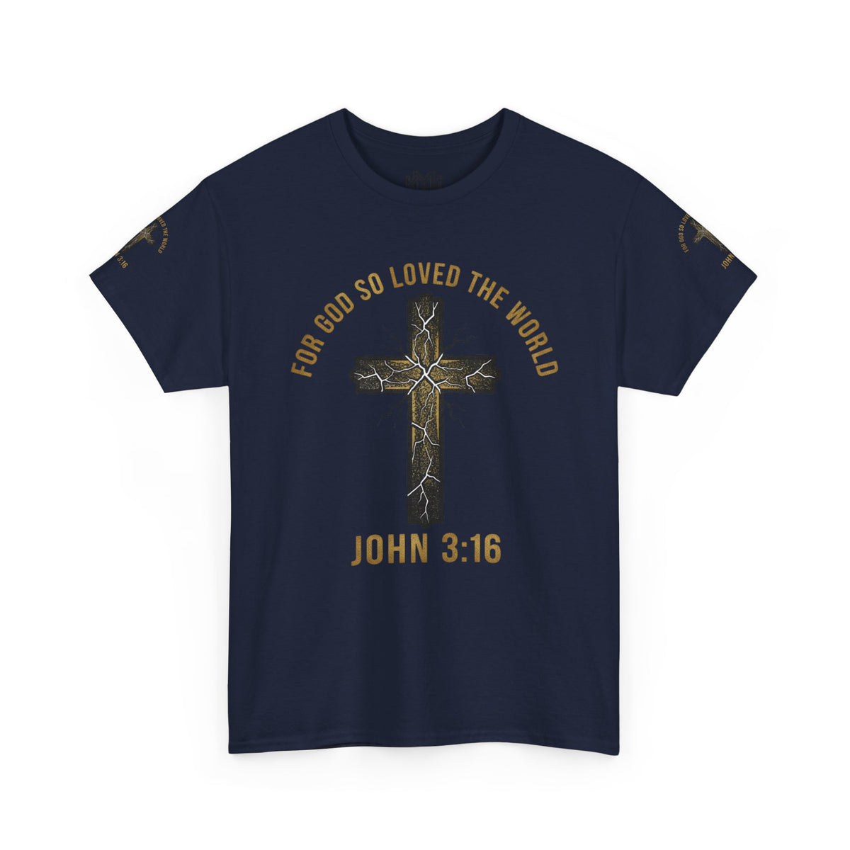John 3:16 Cross T-Shirt — "For God So Loved the World" Christian Tee