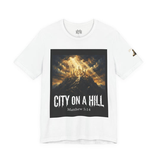 City on a Hill T-Shirt — Matthew 5:14 Christian Faith Tee