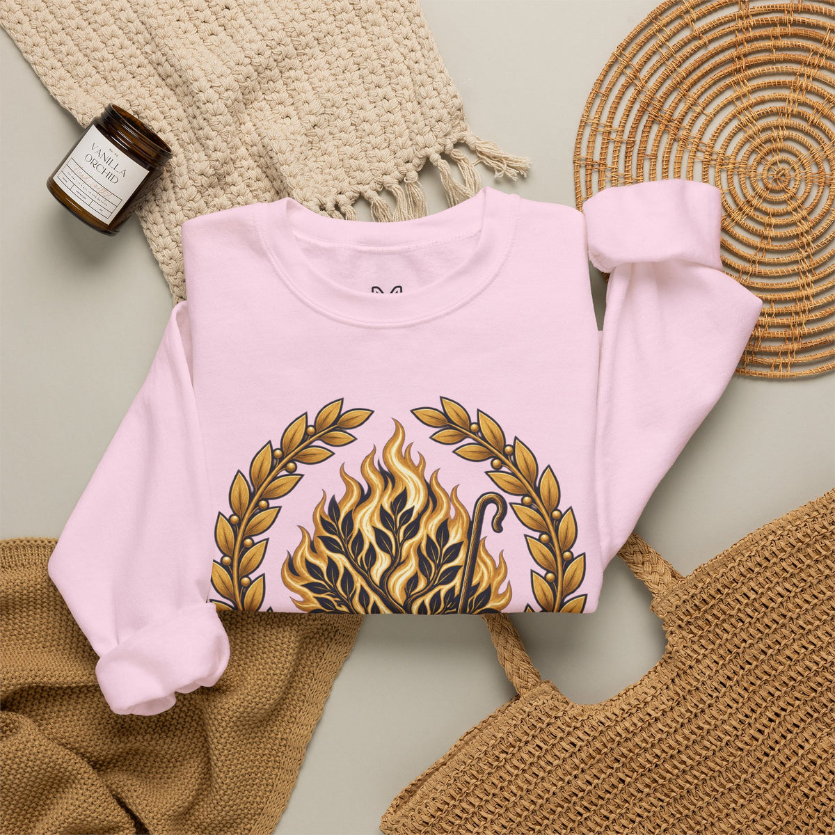 Crewneck Sweatshirt — "I Am Who I Am" Exodus 3:14 Inspirational Pullover