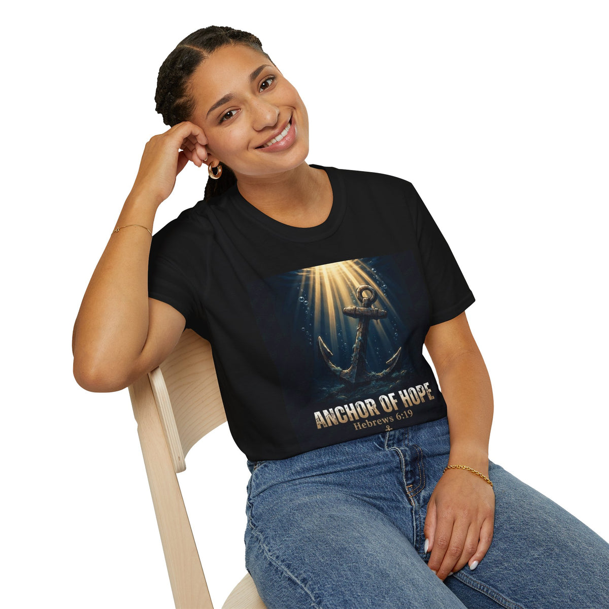 Anchor of Hope T-Shirt — Inspirational Anchor Design (Hebrews 6:19)