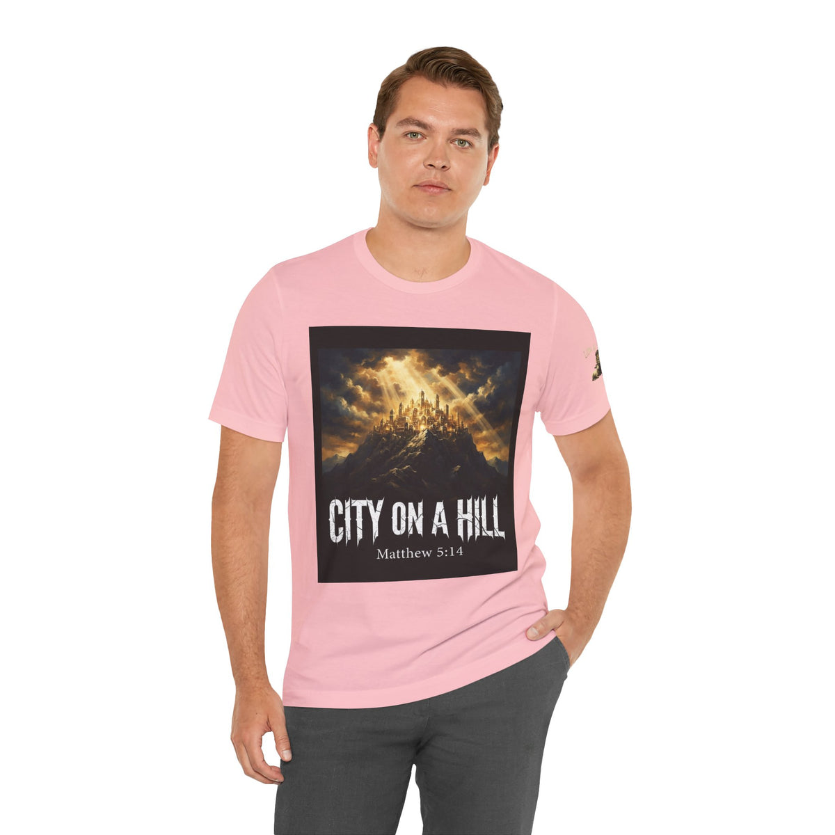 City on a Hill T-Shirt — Matthew 5:14 Christian Faith Tee