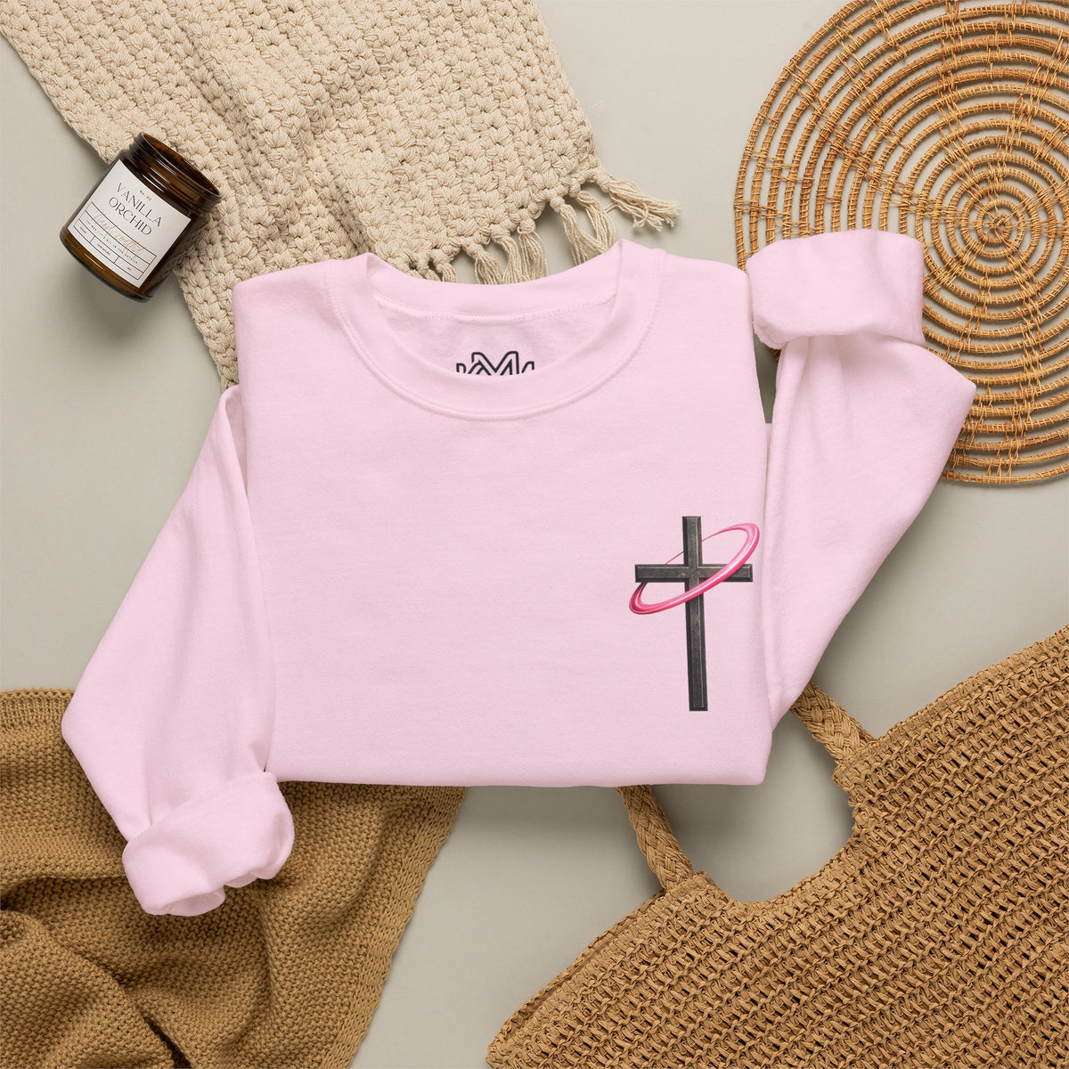 Christian Crewneck Sweatshirt — “With God All Things Are Possible” Inspirational Pullover