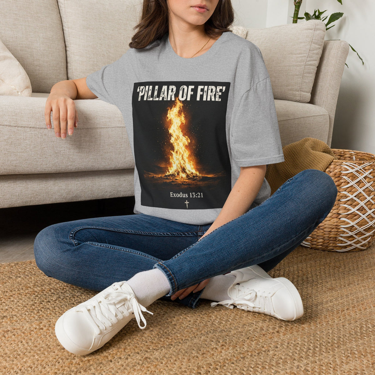 Pillar of Fire T‑Shirt — Biblical Exodus 13:21 Inspirational Faith Tee