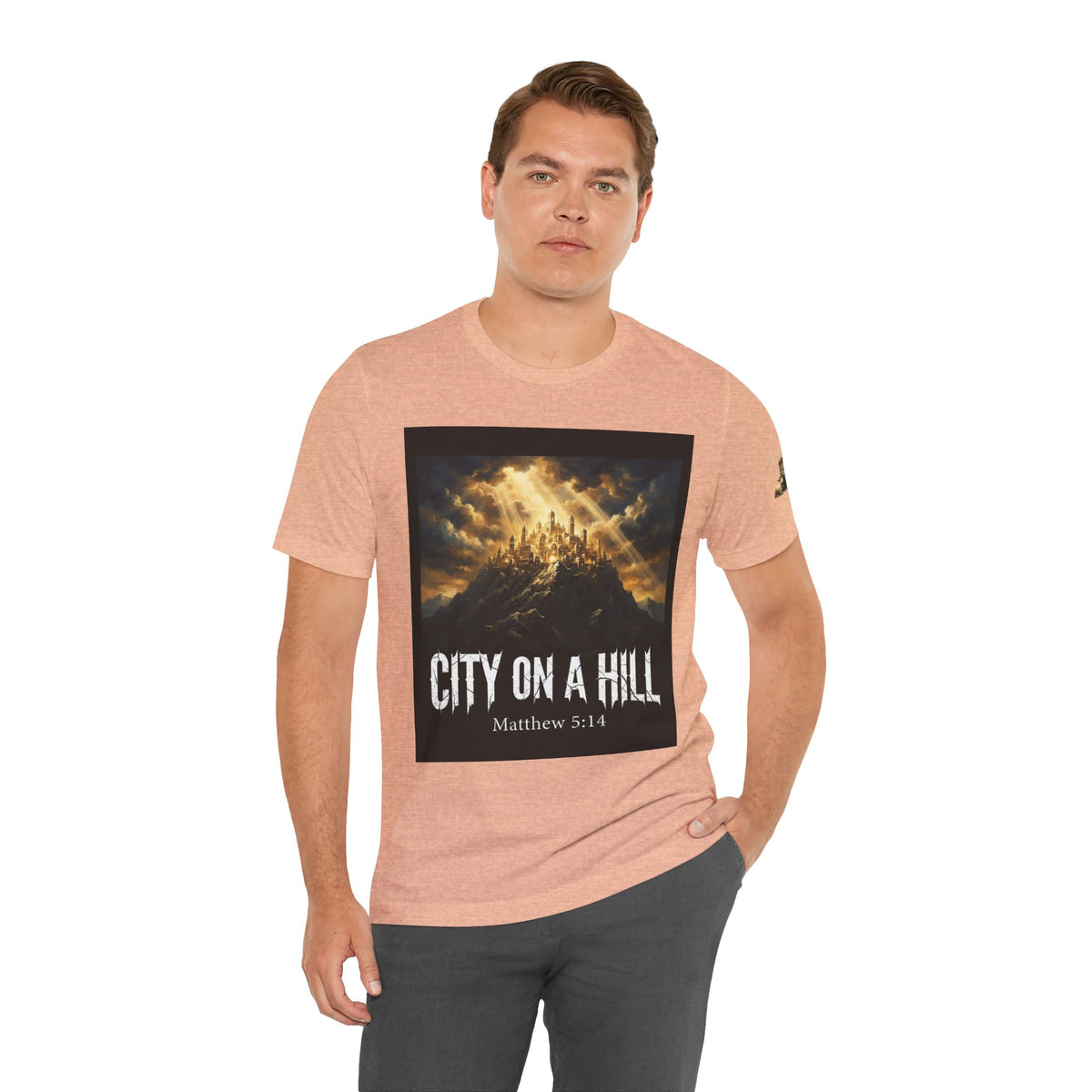 City on a Hill T-Shirt — Matthew 5:14 Christian Faith Tee