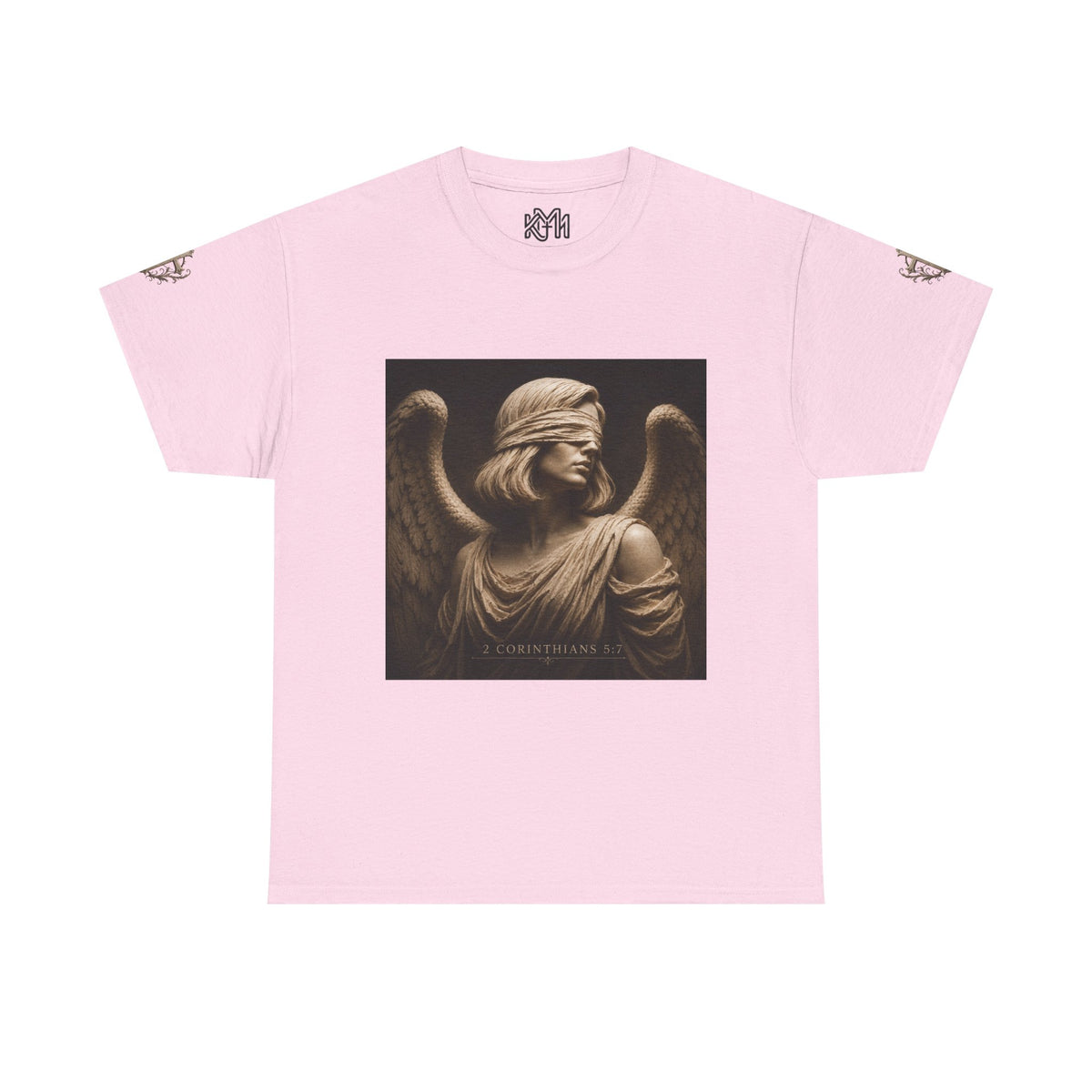 Angel Graphic Tee — "Walk by Faith, Not by Sight" Inspirational T‑Shirt