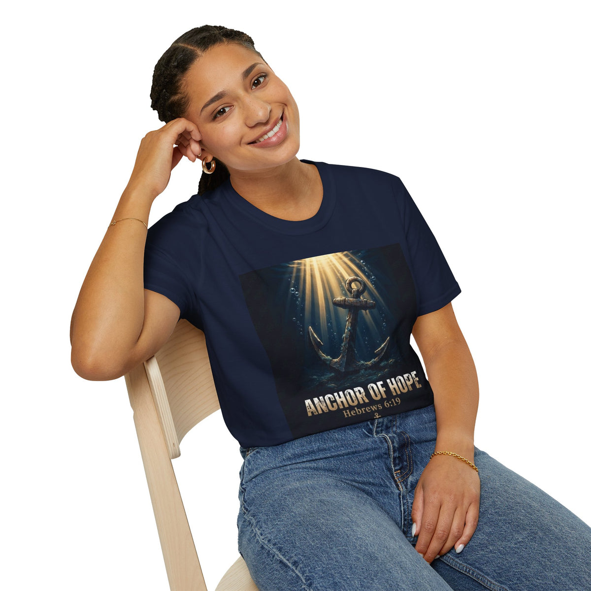 Anchor of Hope T-Shirt — Inspirational Anchor Design (Hebrews 6:19)