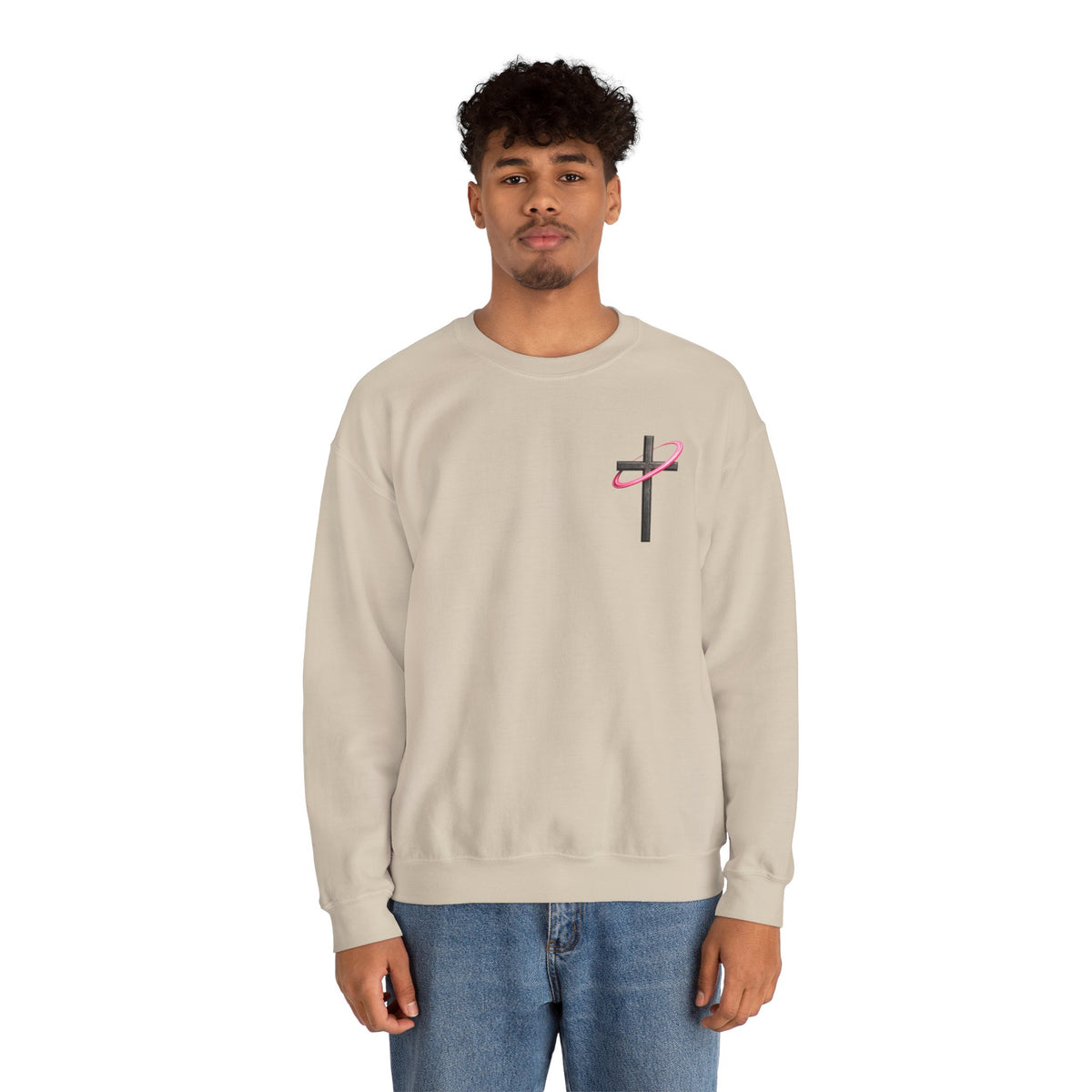 Christian Crewneck Sweatshirt — “With God All Things Are Possible” Inspirational Pullover