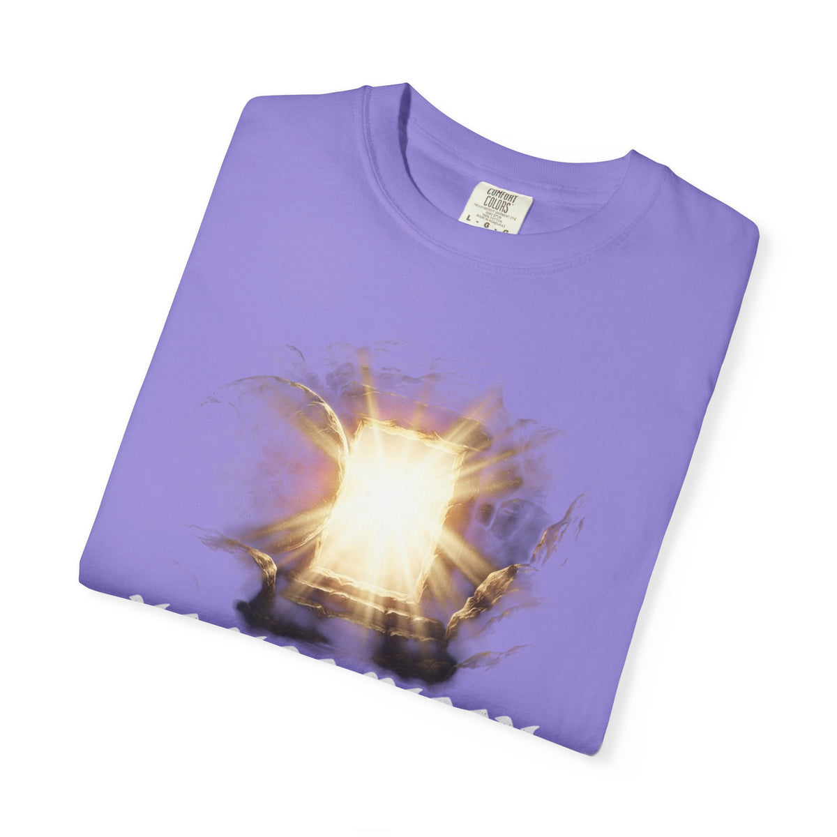 Angel Gateway T-Shirt — Fiery Winged Guardian Graphic Tee